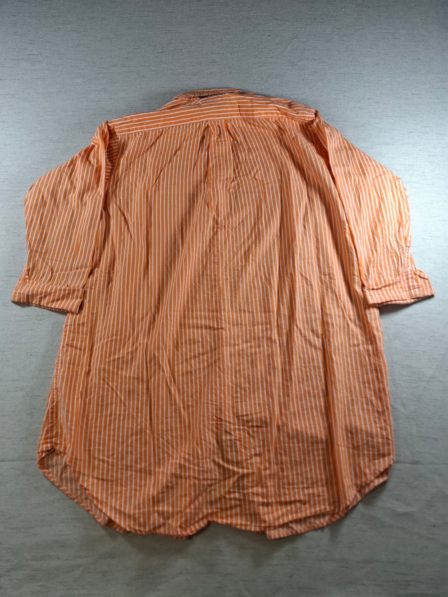 001368 Polo Ralph Lauren Button down shirt – Orange/ white striped, Size S