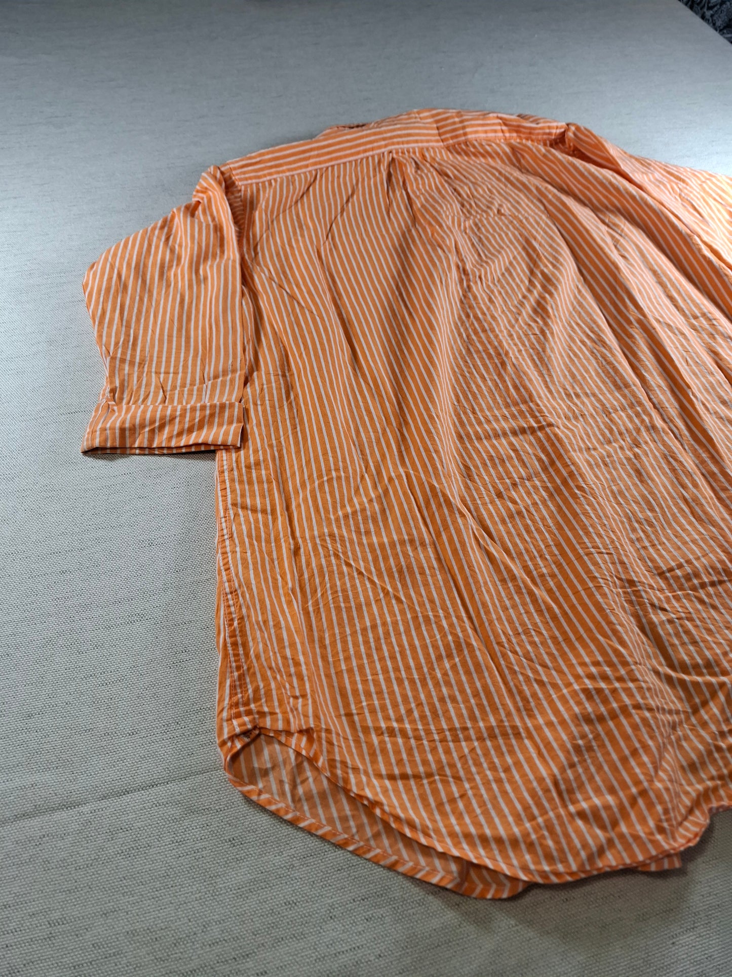 001368 Polo Ralph Lauren Button down shirt – Orange/ white striped, Size S