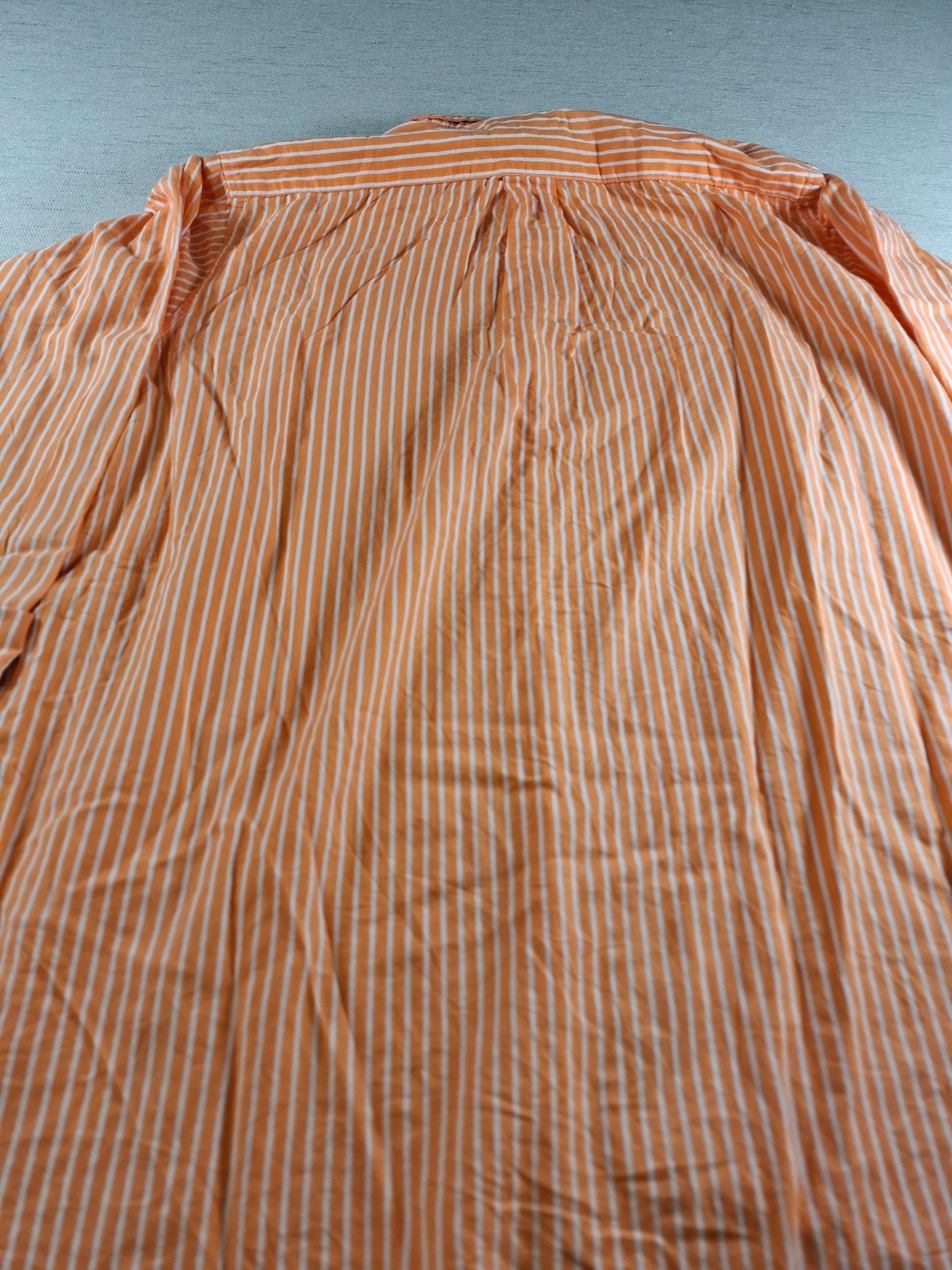 001368 Polo Ralph Lauren Button down shirt – Orange/ white striped, Size S