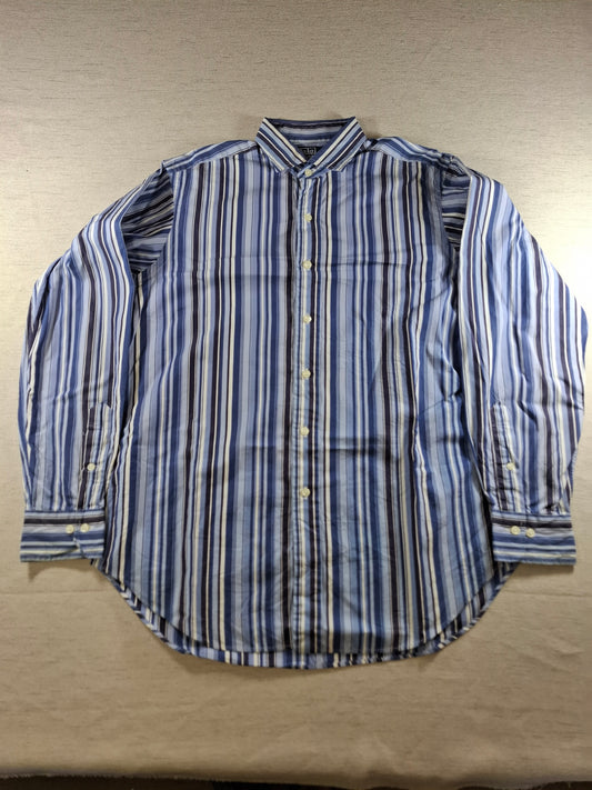 001369 Polo Ralph Lauren Button down shirt – Multicolor blue striped, Size 15 1/2 / M