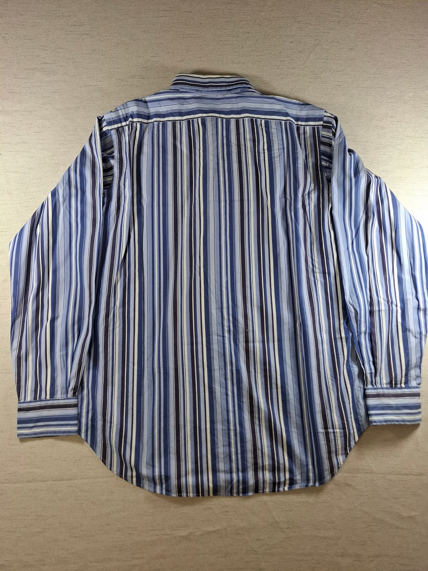 001369 Polo Ralph Lauren Button down shirt – Multicolor blue striped, Size 15 1/2 / M