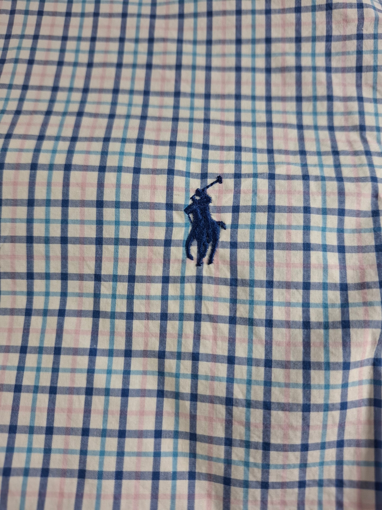 001370 Polo Ralph Lauren Button down shirt – Multi blue / white checkered, Size L