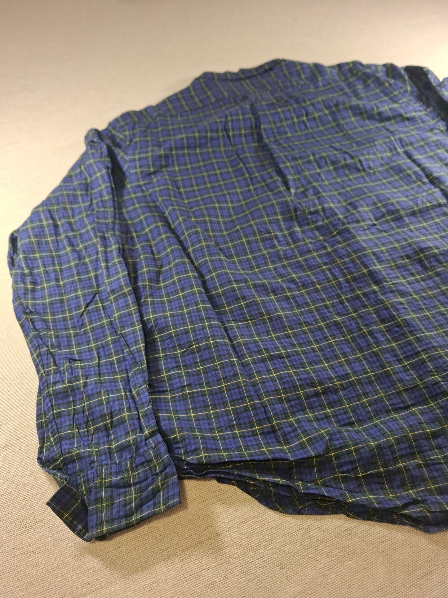 001371 Polo Ralph Lauren Button down shirt – Blue/ green checkered, Size XXL