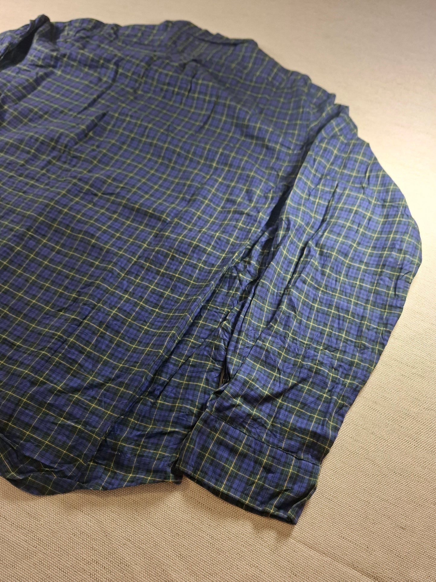 001371 Polo Ralph Lauren Button down shirt – Blue/ green checkered, Size XXL