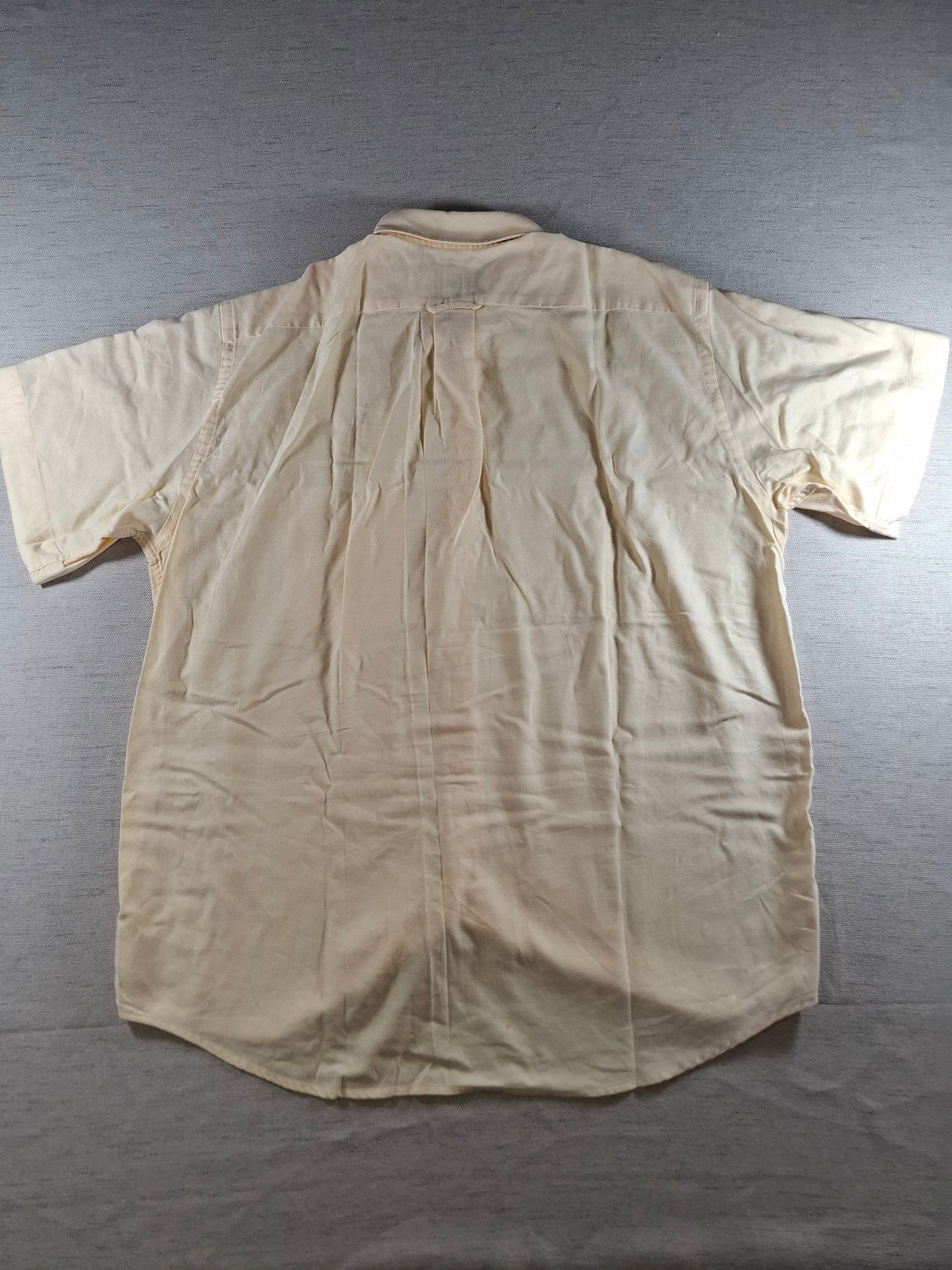 001373 Lacoste Button down shirt – Coral/ Orange/ Yellow, Size 43