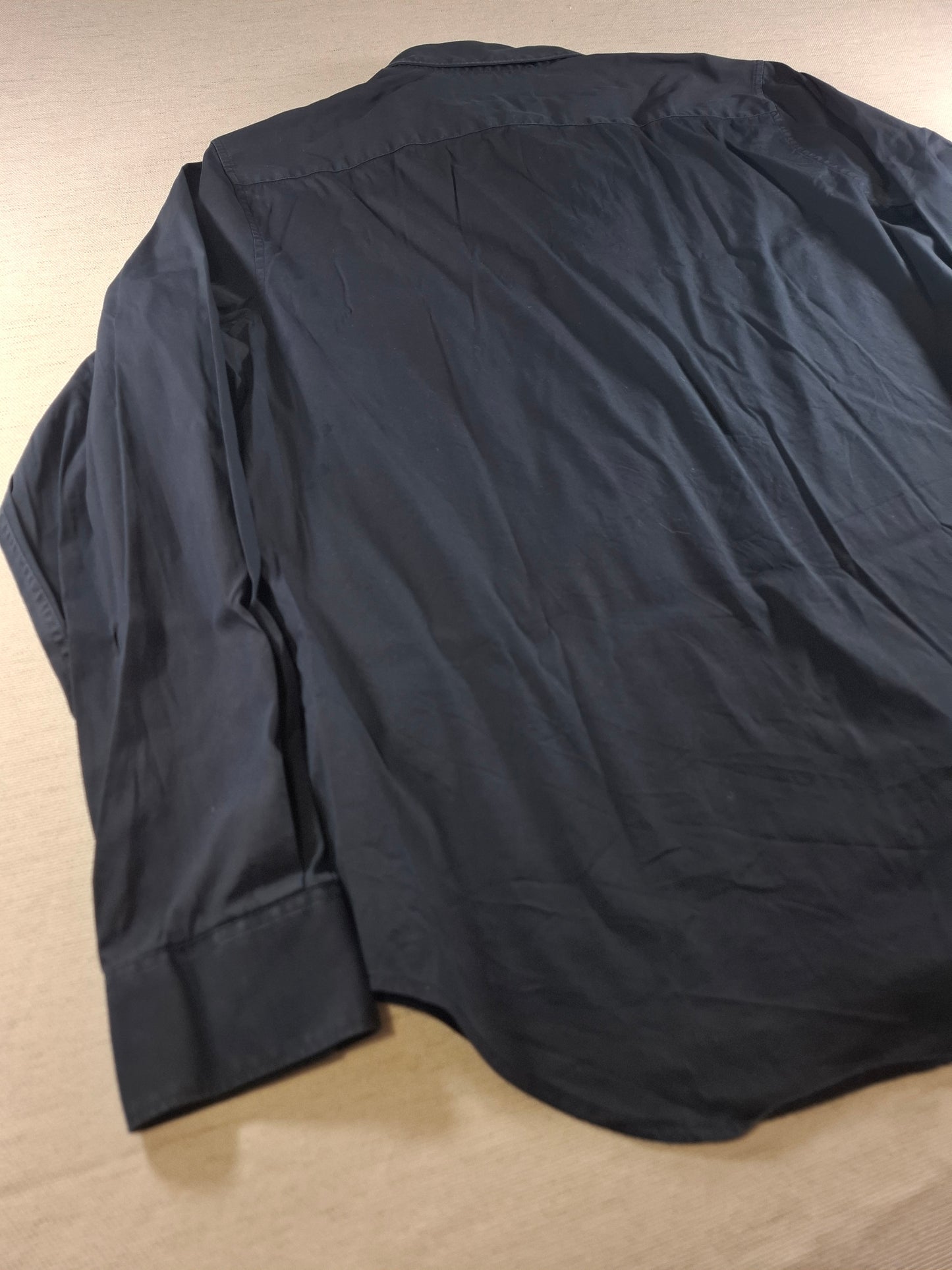 001374 Lacoste Button down shirt – Black, Size FR 46 US 18 1/2