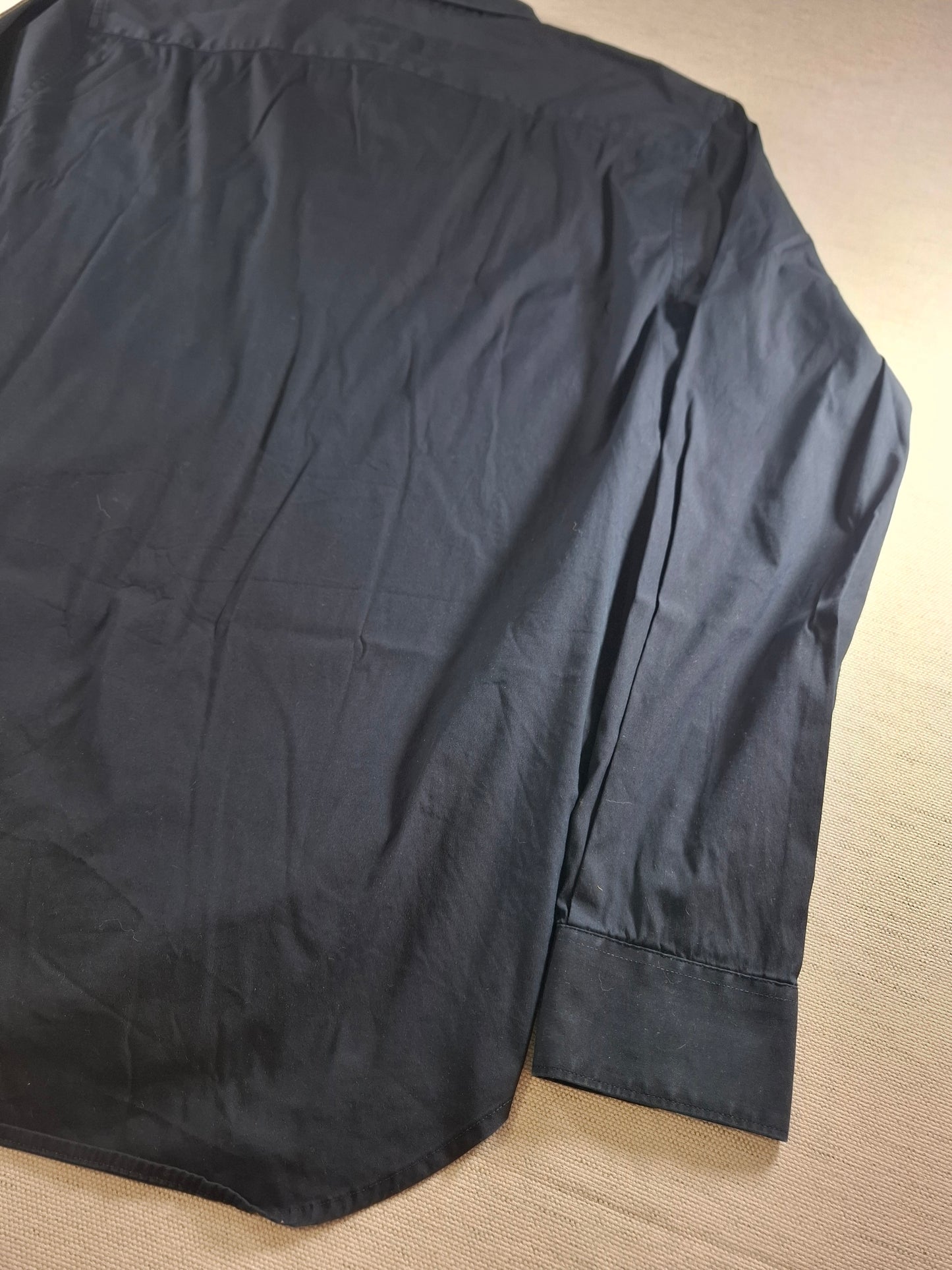001374 Lacoste Button down shirt – Black, Size FR 46 US 18 1/2