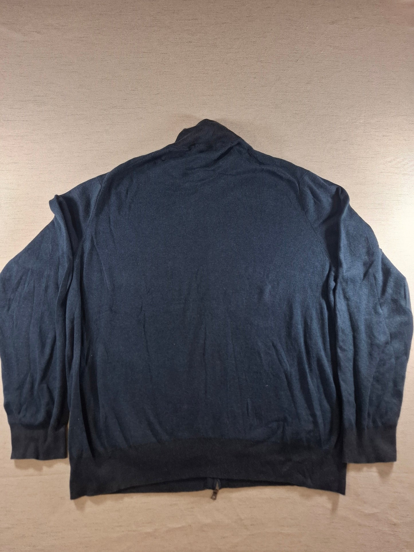 001375 Polo Ralph Lauren Full zip sweater – Navy blue, Size XL