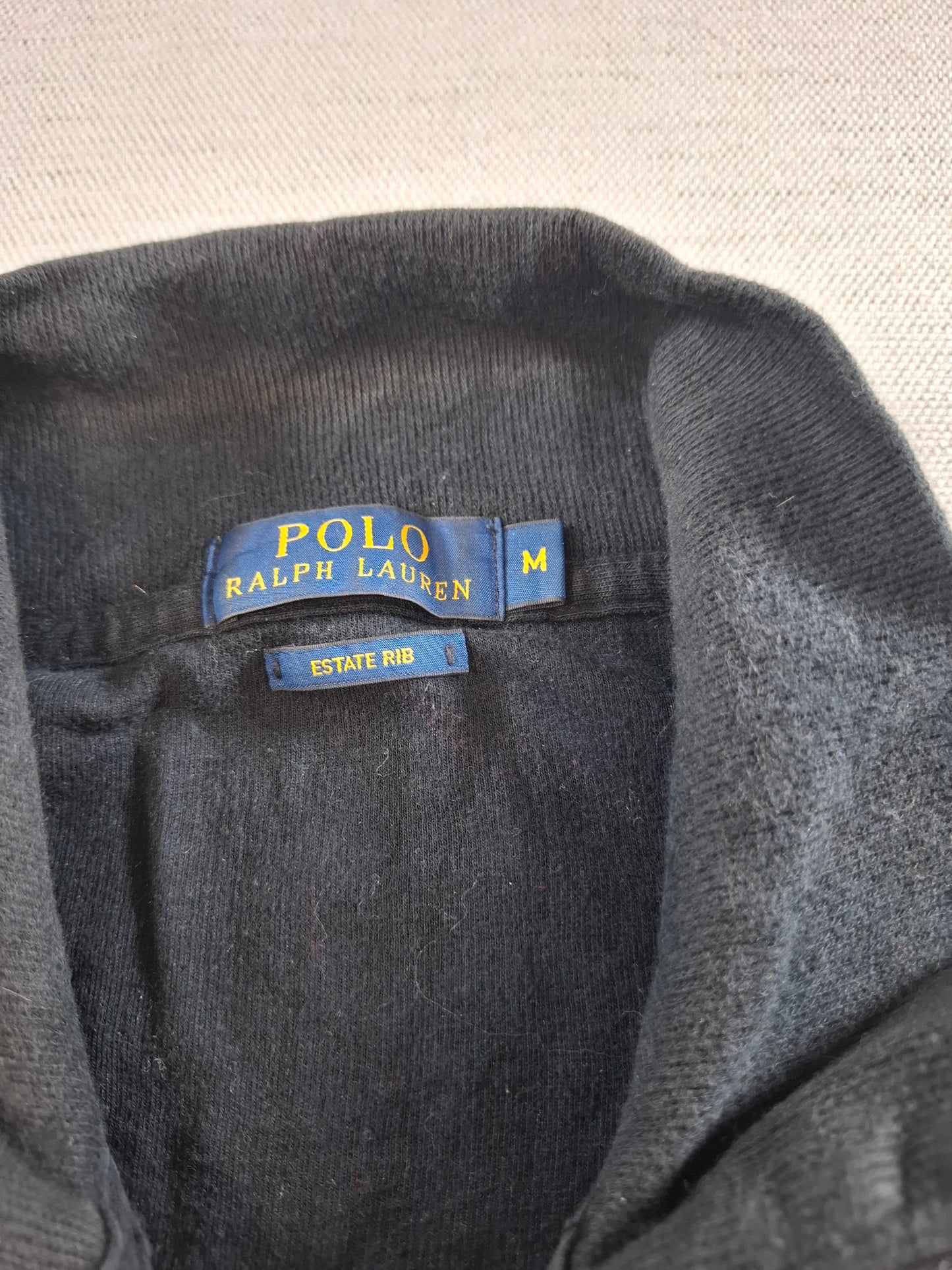 001376 Polo Ralph Lauren Full zip sweater – Black, Size M