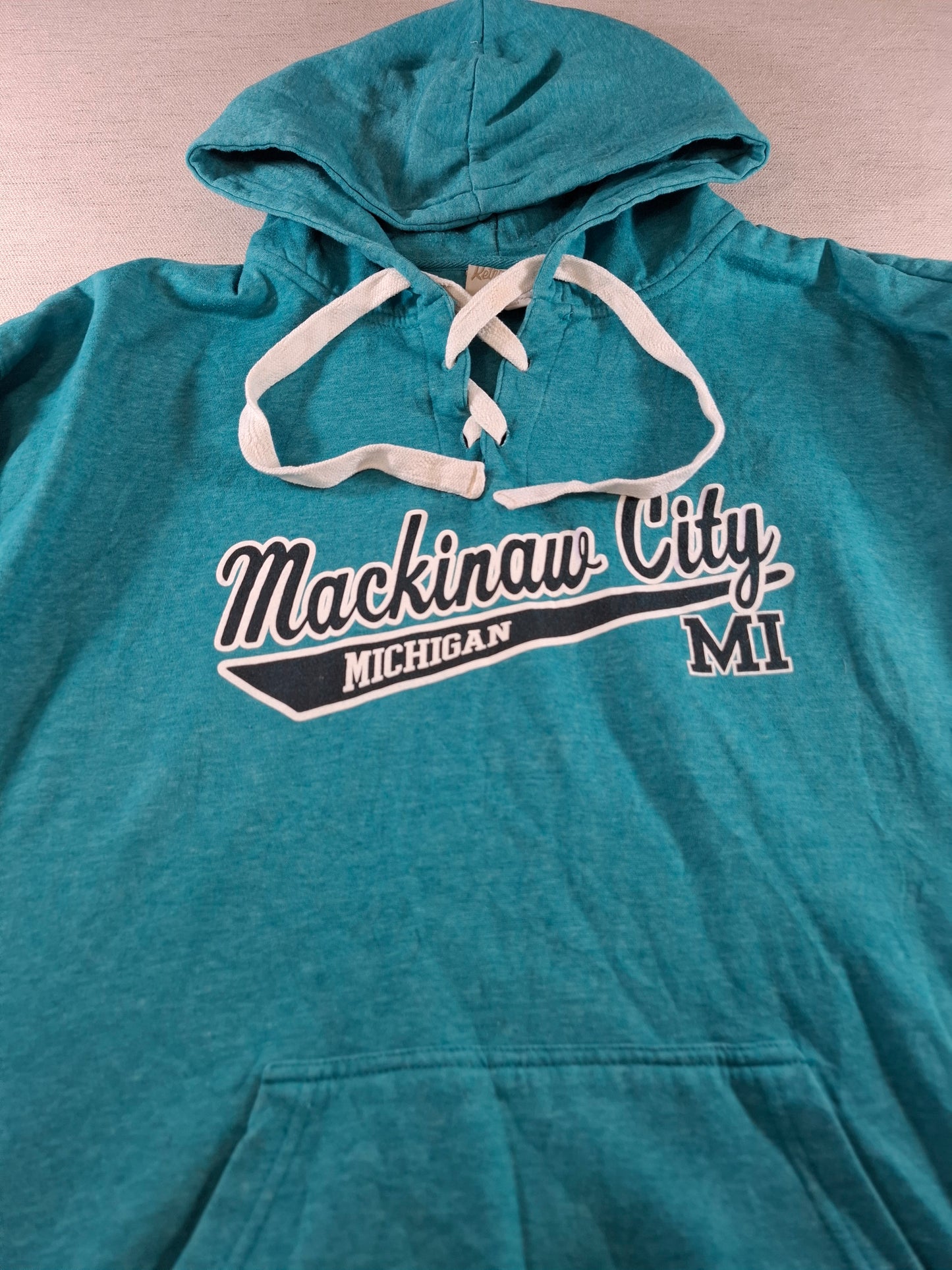 001410 – Retro Vision Hoodie – Aqua, Size 2XL