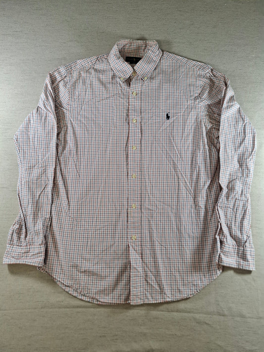 001414 – Polo Ralph Lauren Shirt – Red/White/Blue Striped, Size L