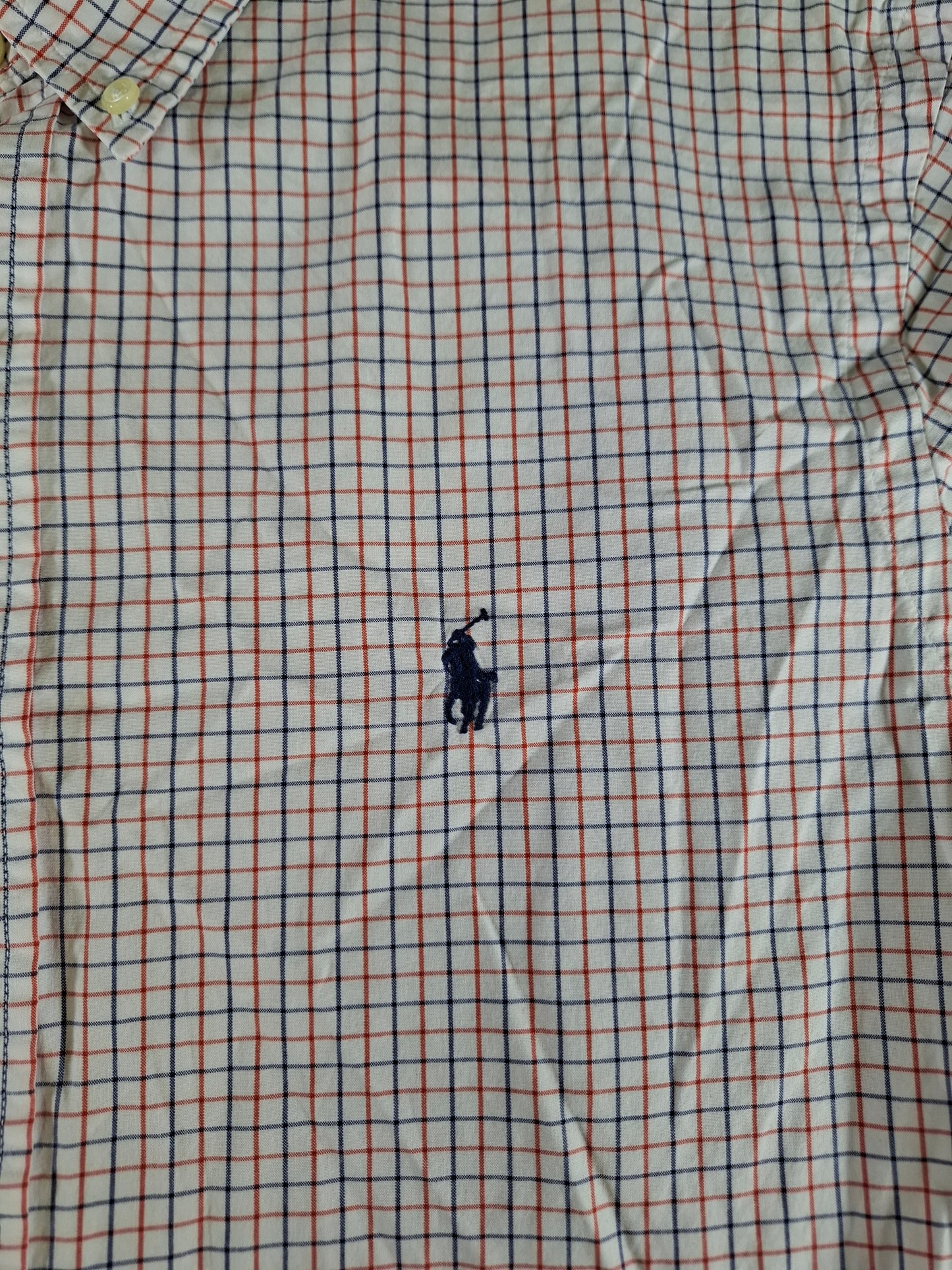 001414 – Polo Ralph Lauren Shirt – Red/White/Blue Striped, Size L