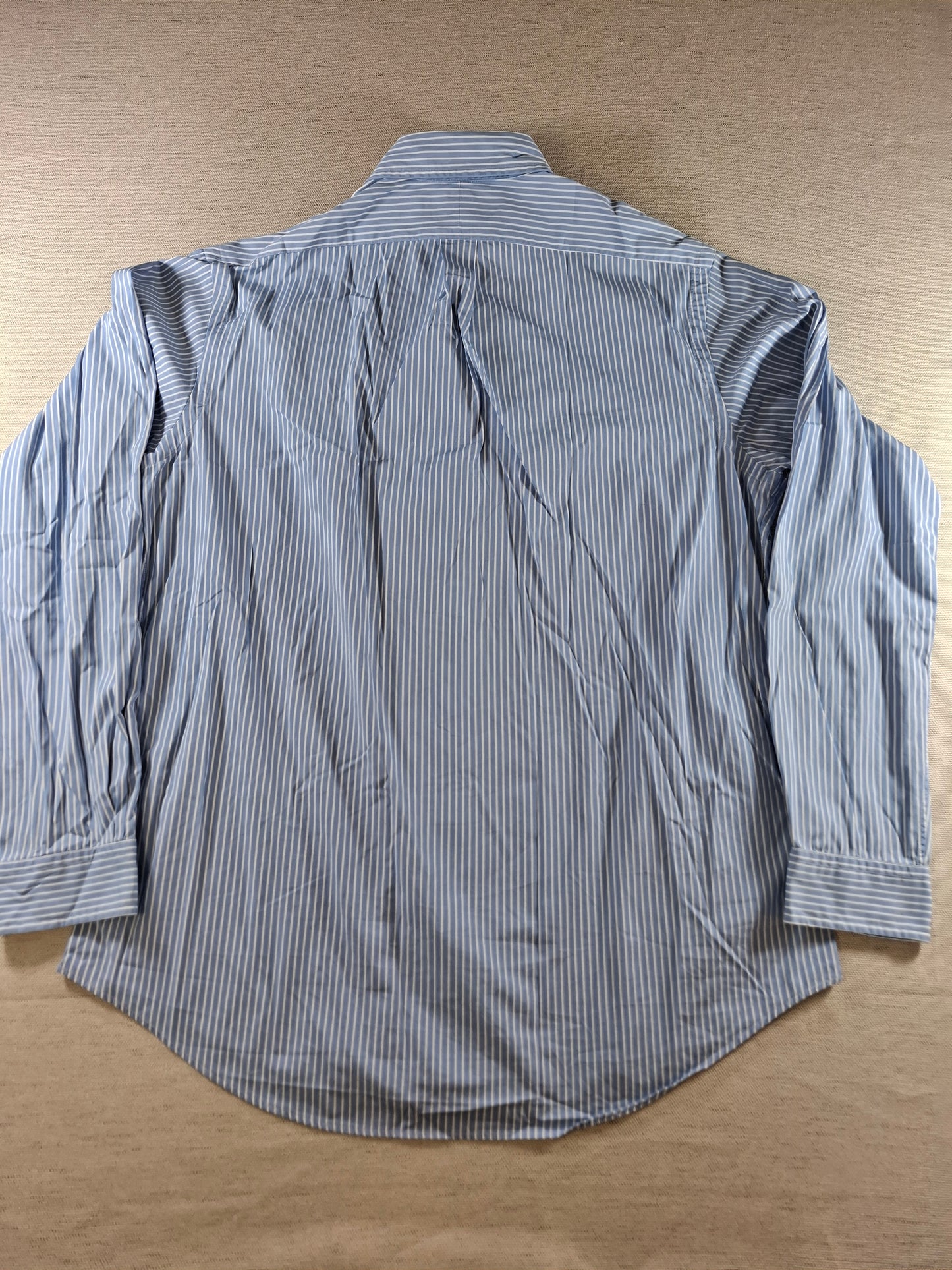 001415 – Polo Ralph Lauren Shirt – Blue/White Striped, Size L