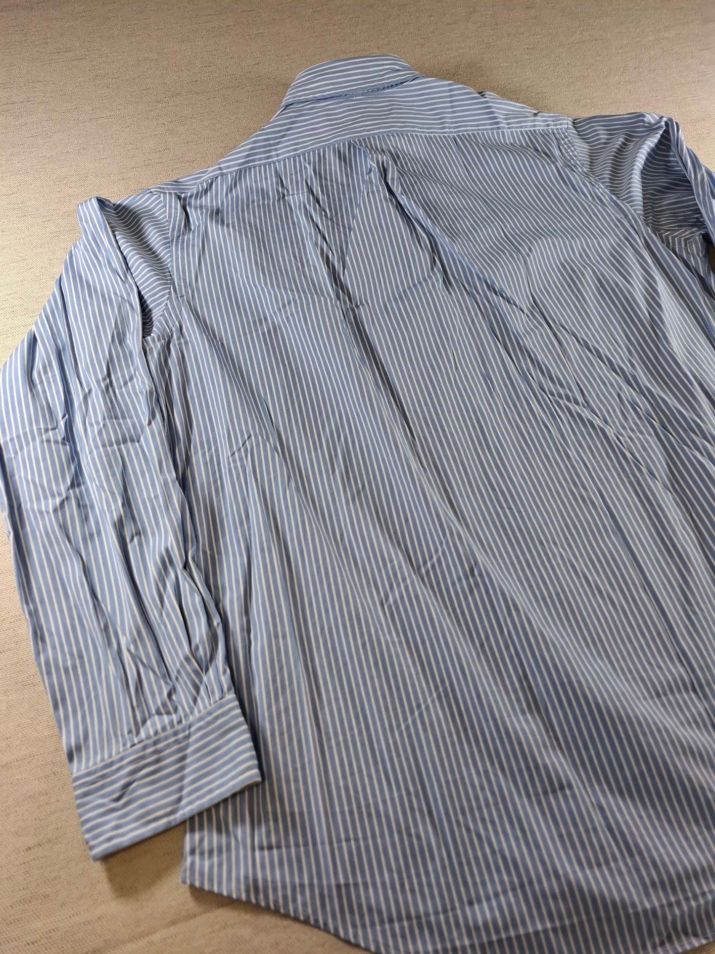 001415 – Polo Ralph Lauren Shirt – Blue/White Striped, Size L
