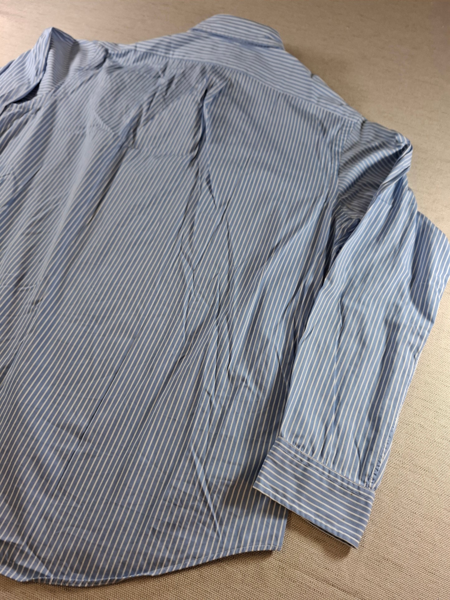 001415 – Polo Ralph Lauren Shirt – Blue/White Striped, Size L