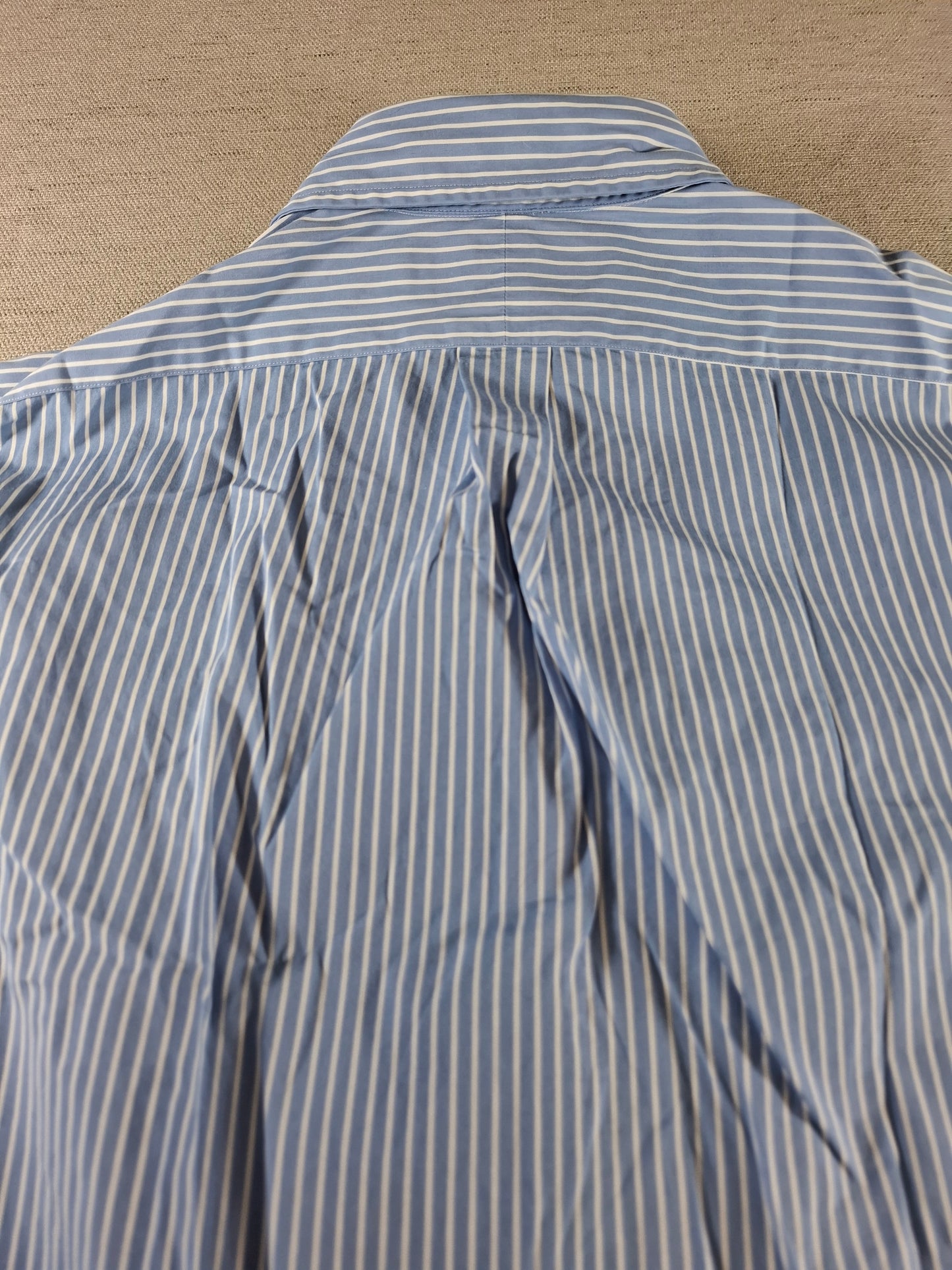 001415 – Polo Ralph Lauren Shirt – Blue/White Striped, Size L