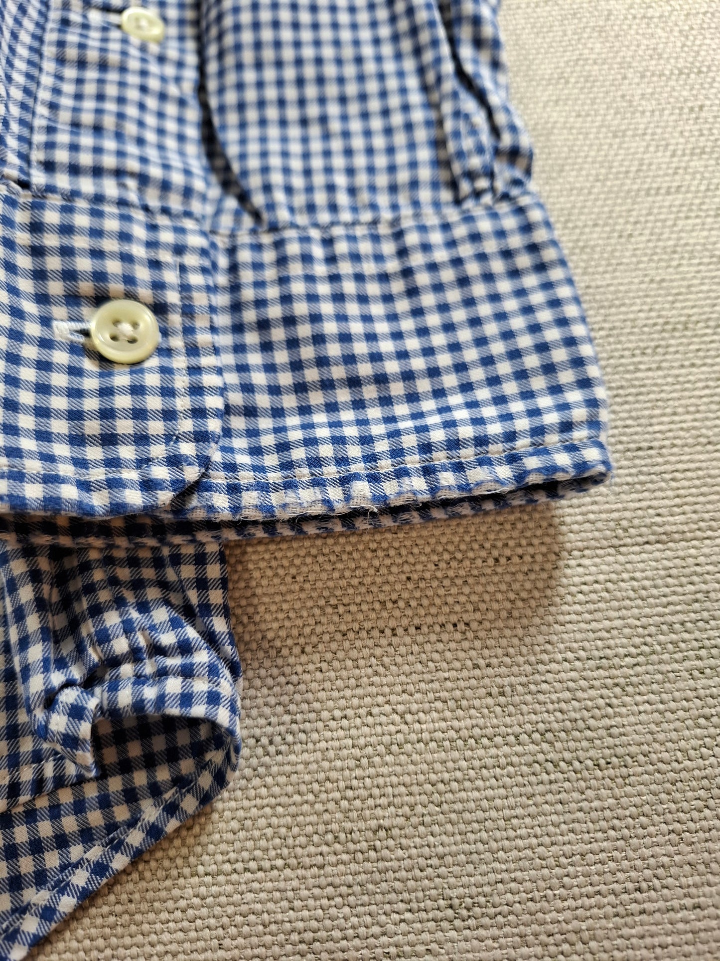 001416 – Polo Ralph Lauren Shirt – Blue/White Plaid, Size L
