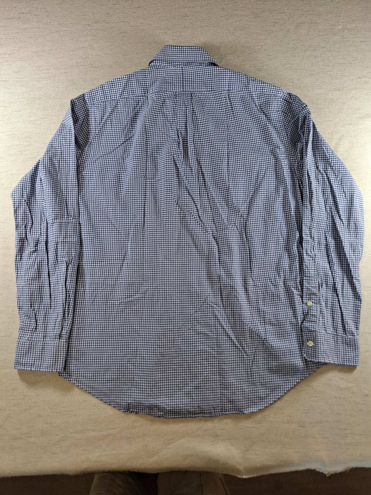 001416 – Polo Ralph Lauren Shirt – Blue/White Plaid, Size L