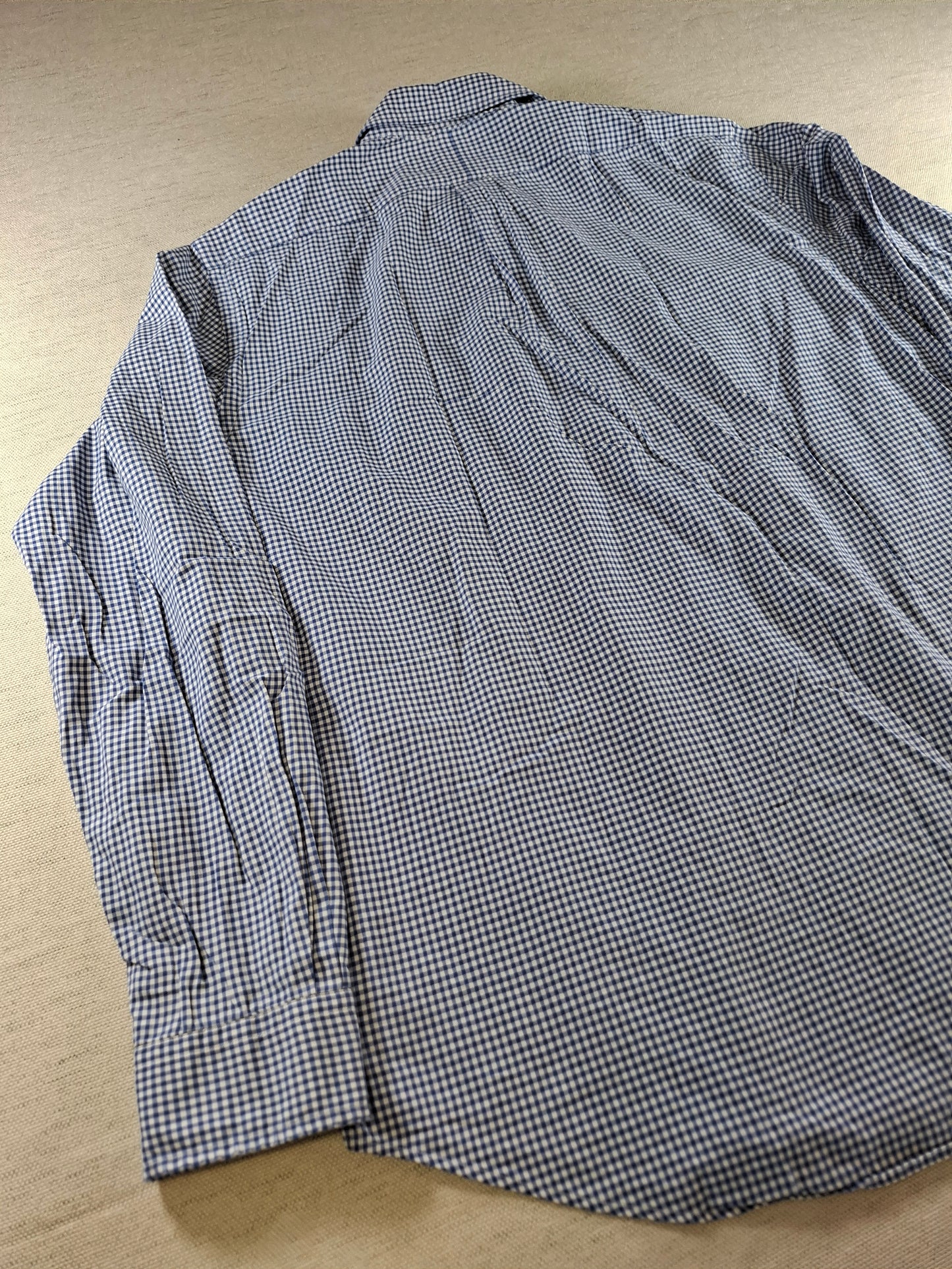 001416 – Polo Ralph Lauren Shirt – Blue/White Plaid, Size L