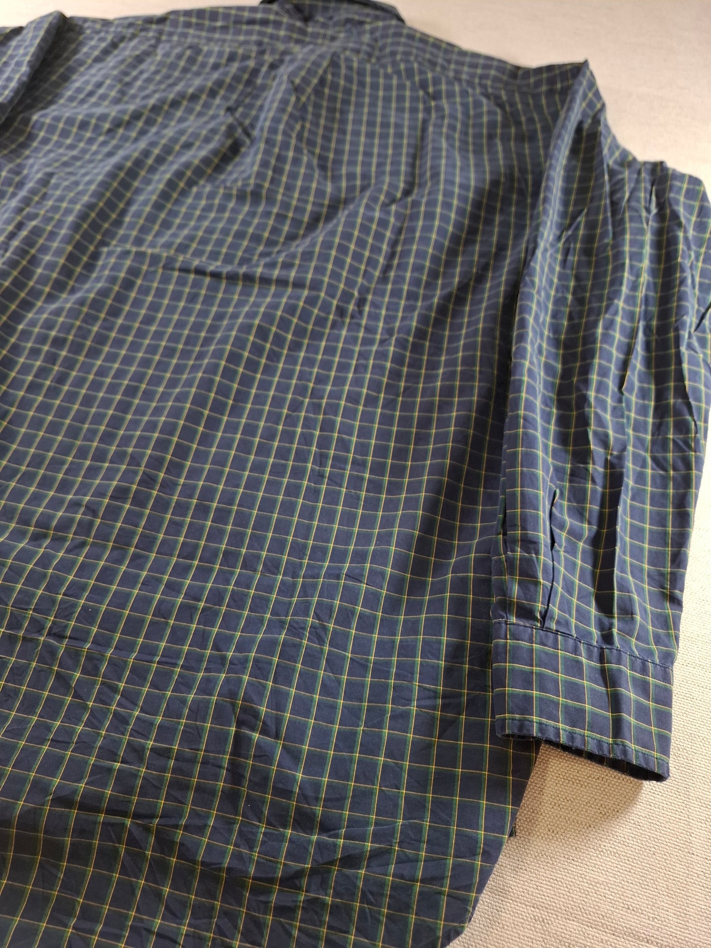 001419 – Polo Ralph Lauren Shirt – Blue/Yellow/Green Plaid, Size M
