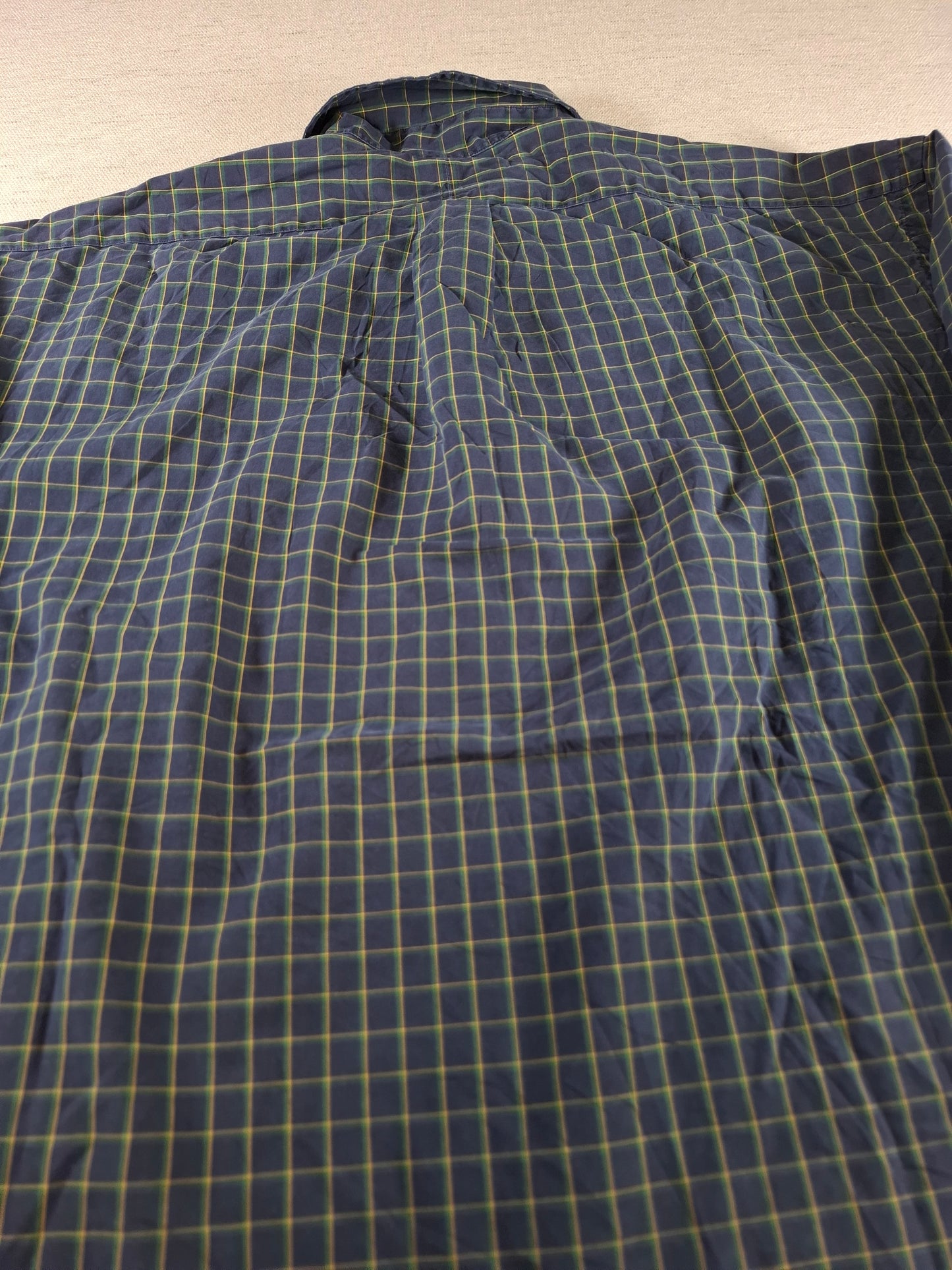 001419 – Polo Ralph Lauren Shirt – Blue/Yellow/Green Plaid, Size M