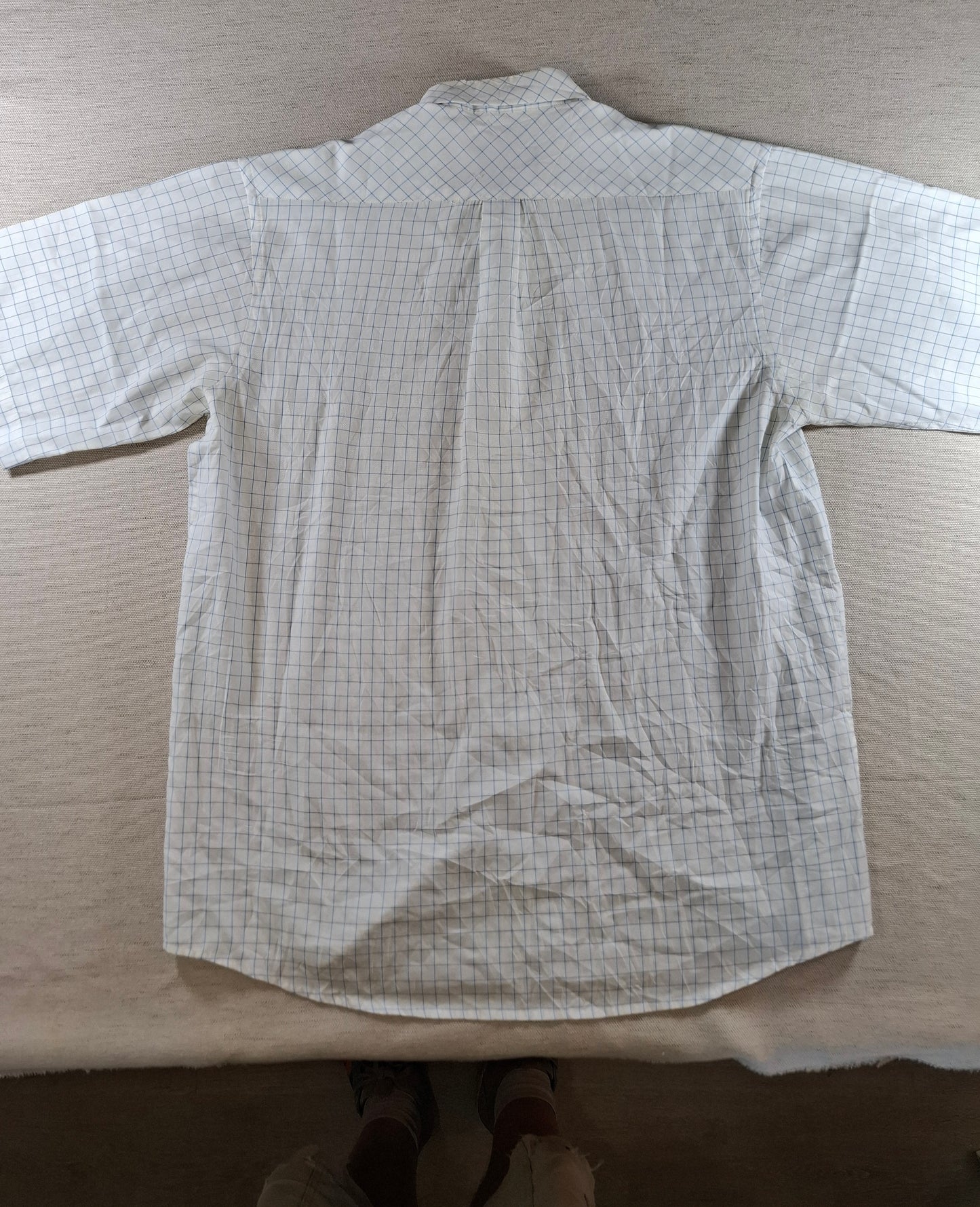 001420 – Polo Ralph Lauren Shirt – Blue/White Plaid, Size L