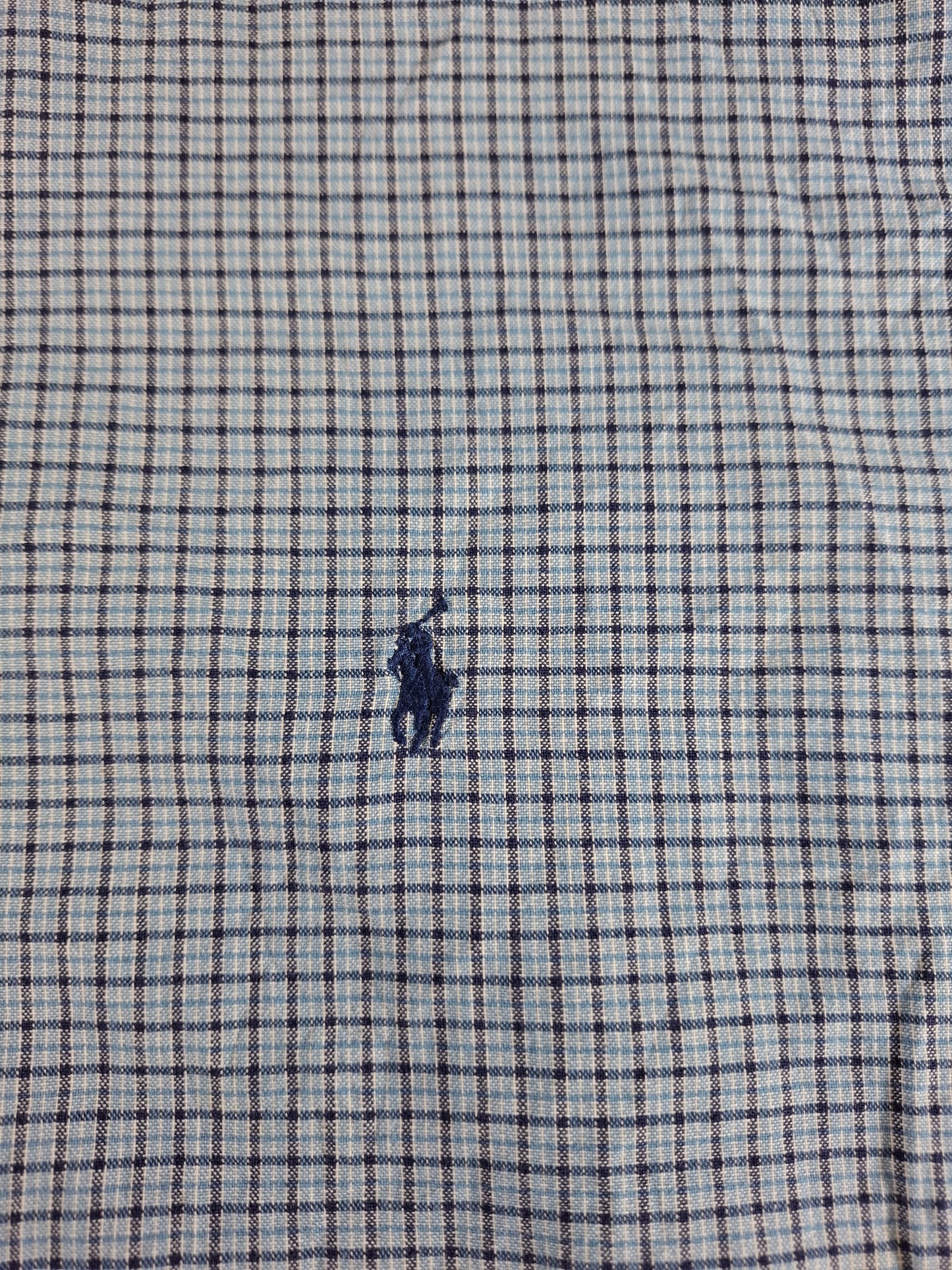 001421 – Polo Ralph Lauren Shirt – Blue/Brown Plaid, Size M