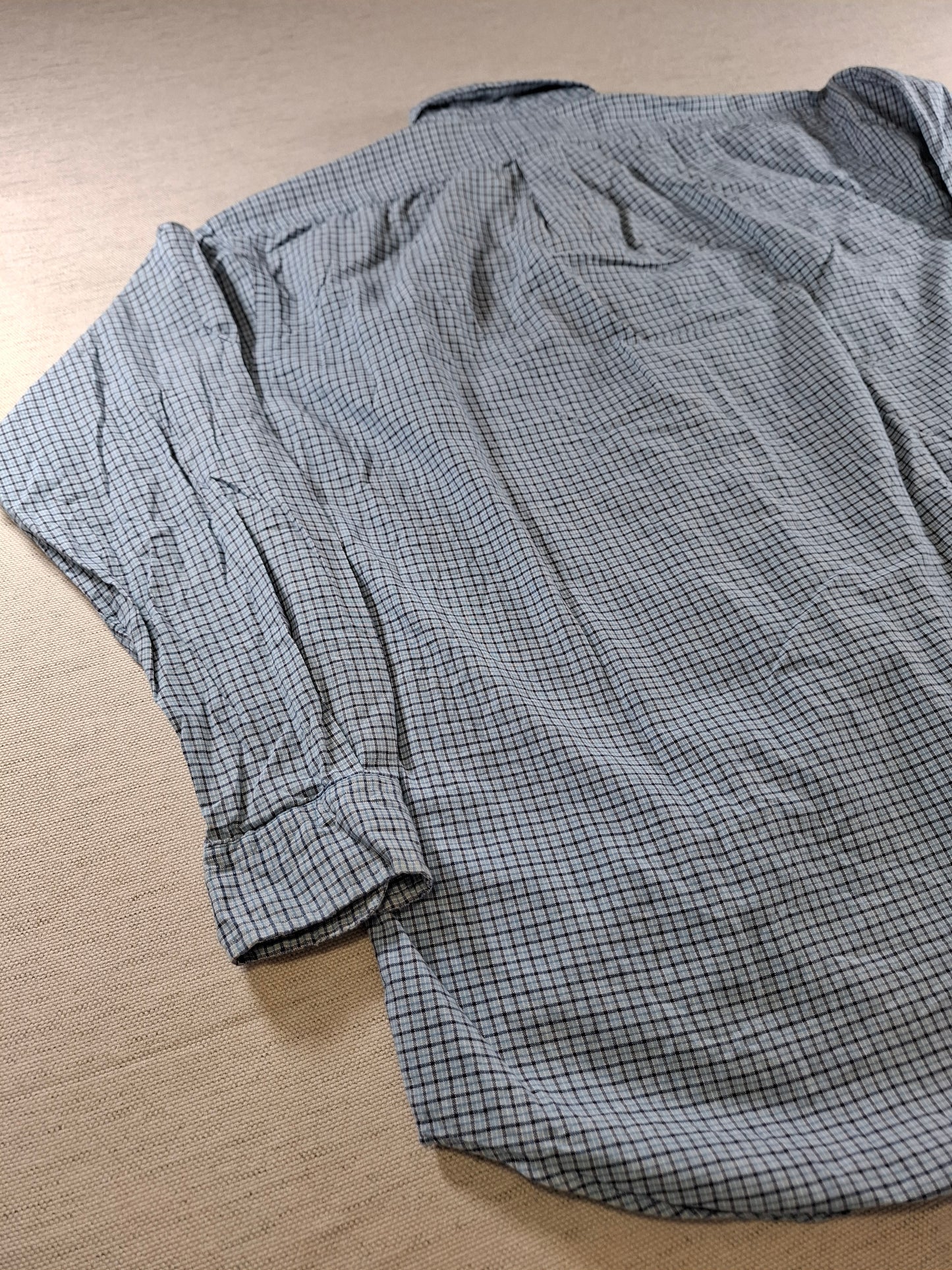001421 – Polo Ralph Lauren Shirt – Blue/Brown Plaid, Size M