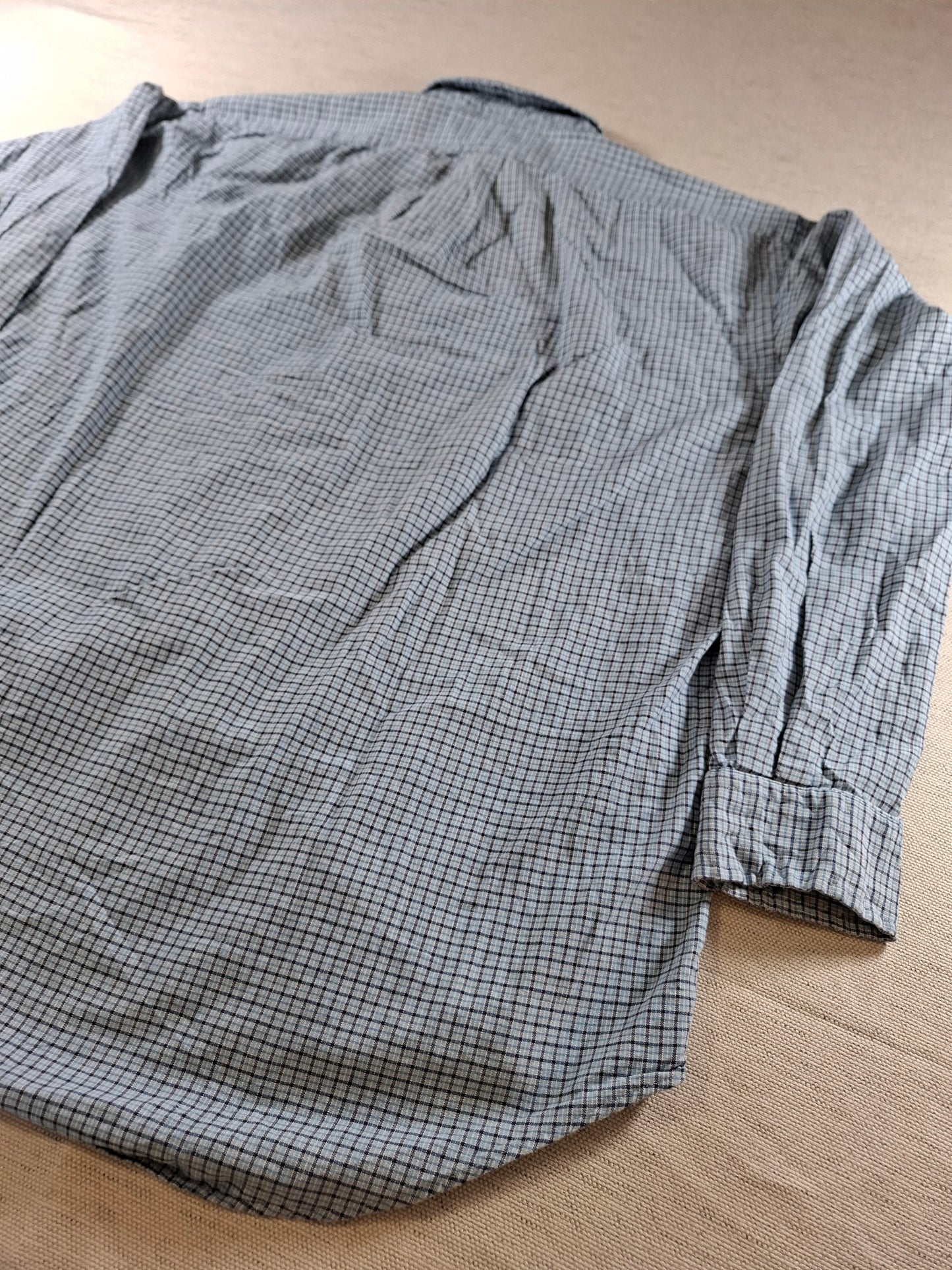 001421 – Polo Ralph Lauren Shirt – Blue/Brown Plaid, Size M