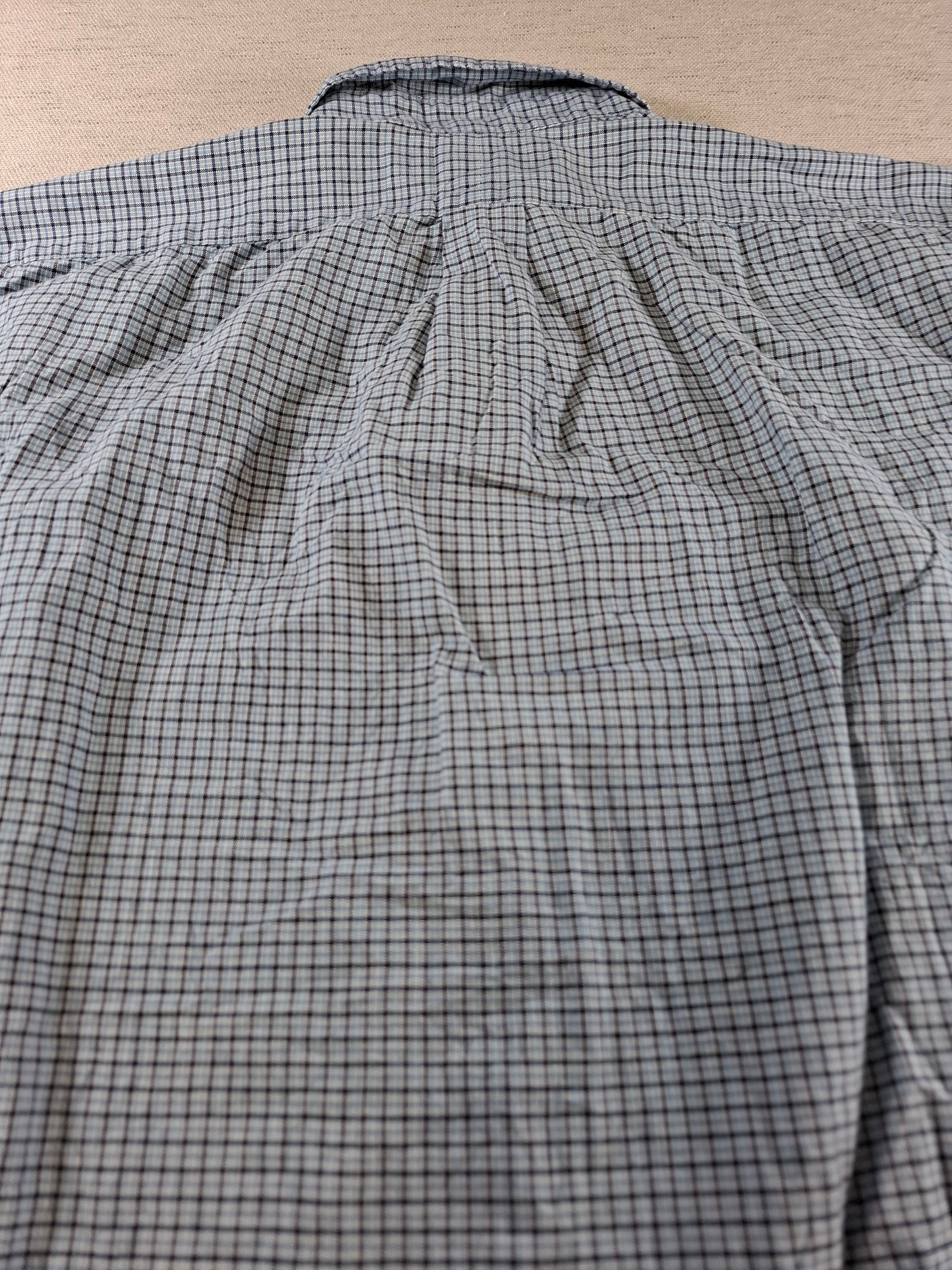 001421 – Polo Ralph Lauren Shirt – Blue/Brown Plaid, Size M