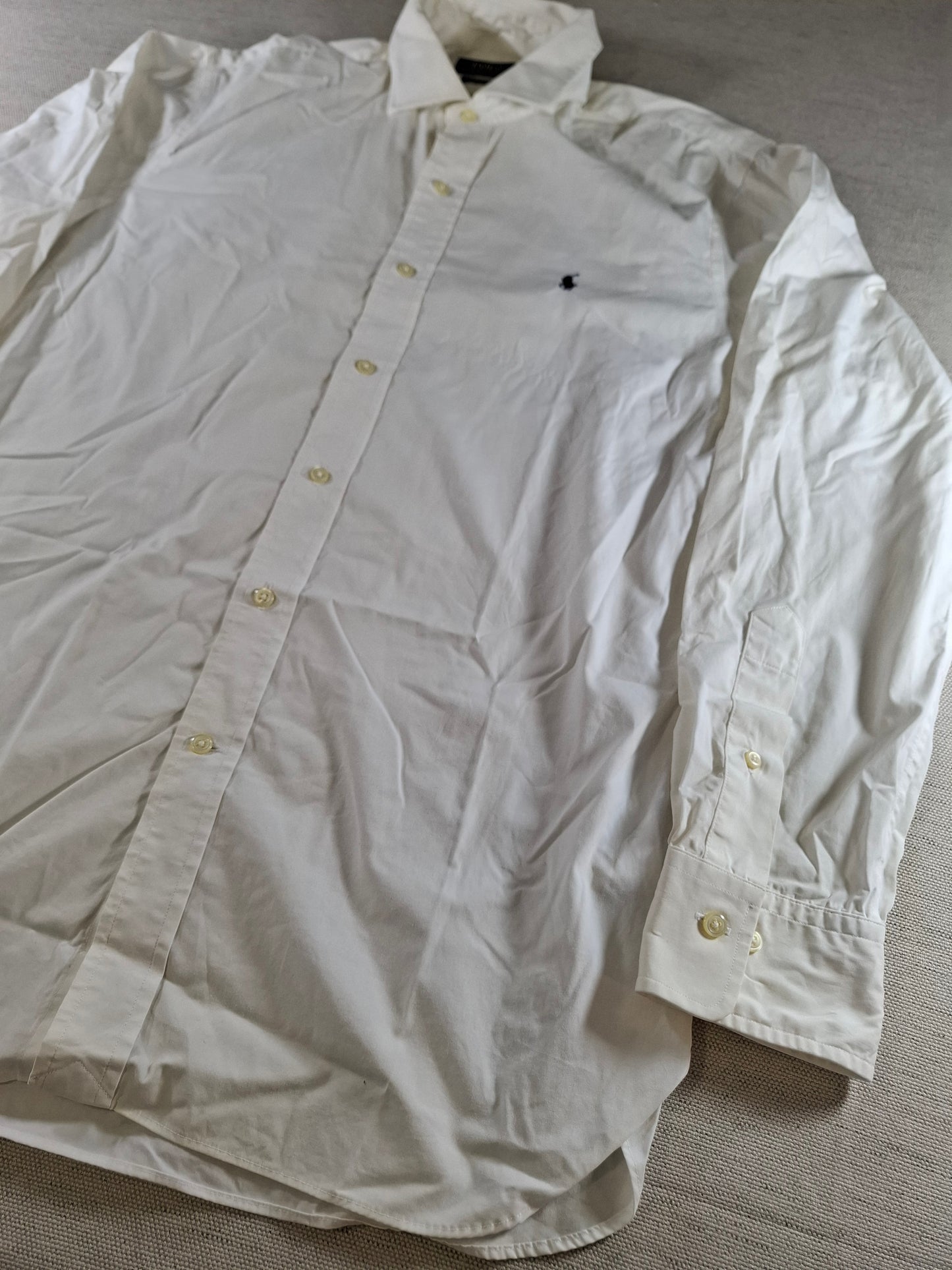 001423 – Polo Ralph Lauren Shirt – White, Size 16 34/35