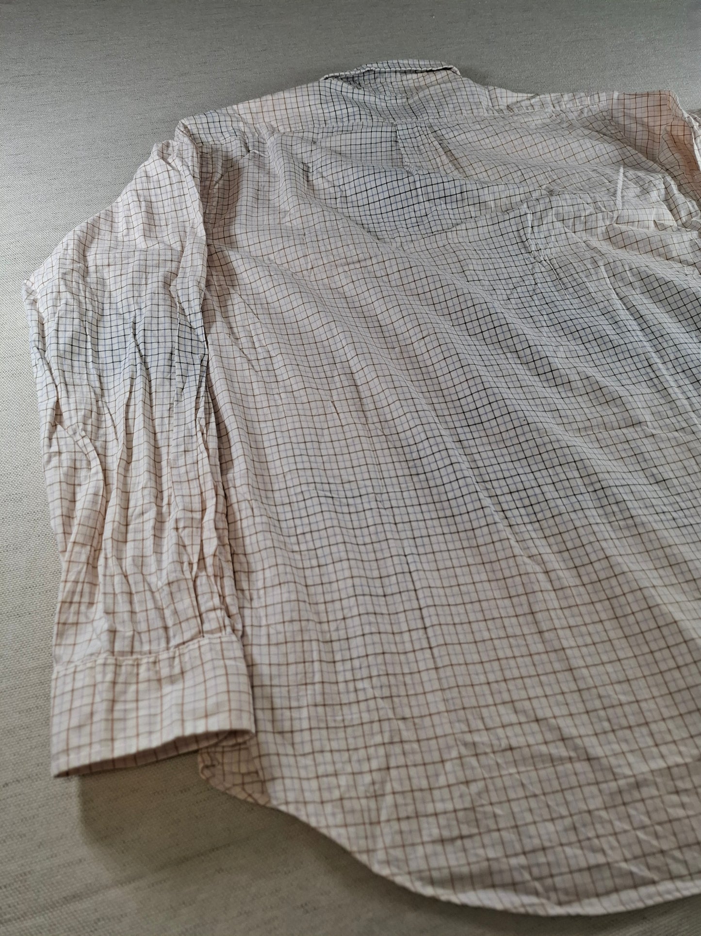 001424 – Polo Ralph Lauren Shirt – Brown/Blue/White Plaid, Size XL