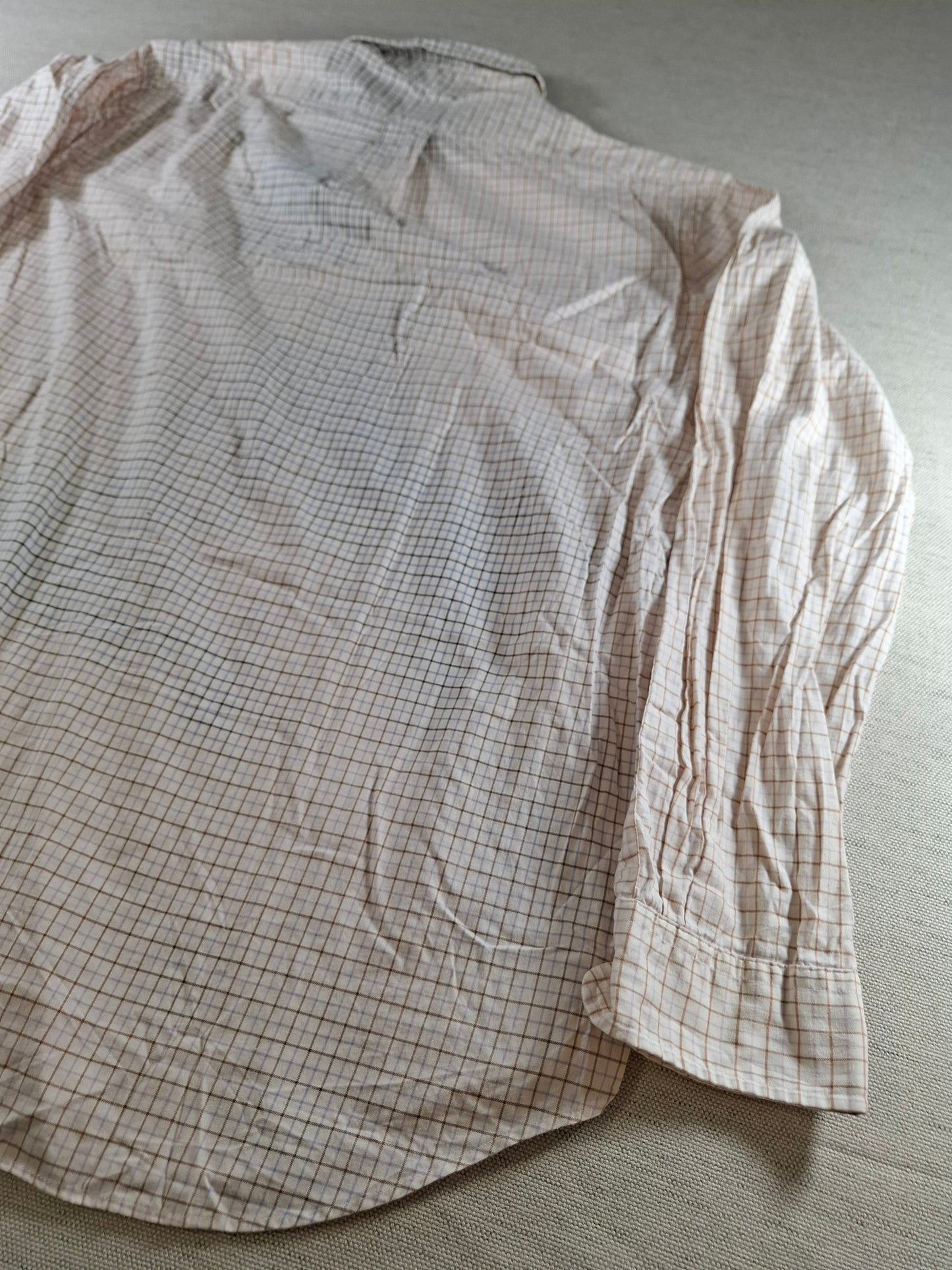 001424 – Polo Ralph Lauren Shirt – Brown/Blue/White Plaid, Size XL