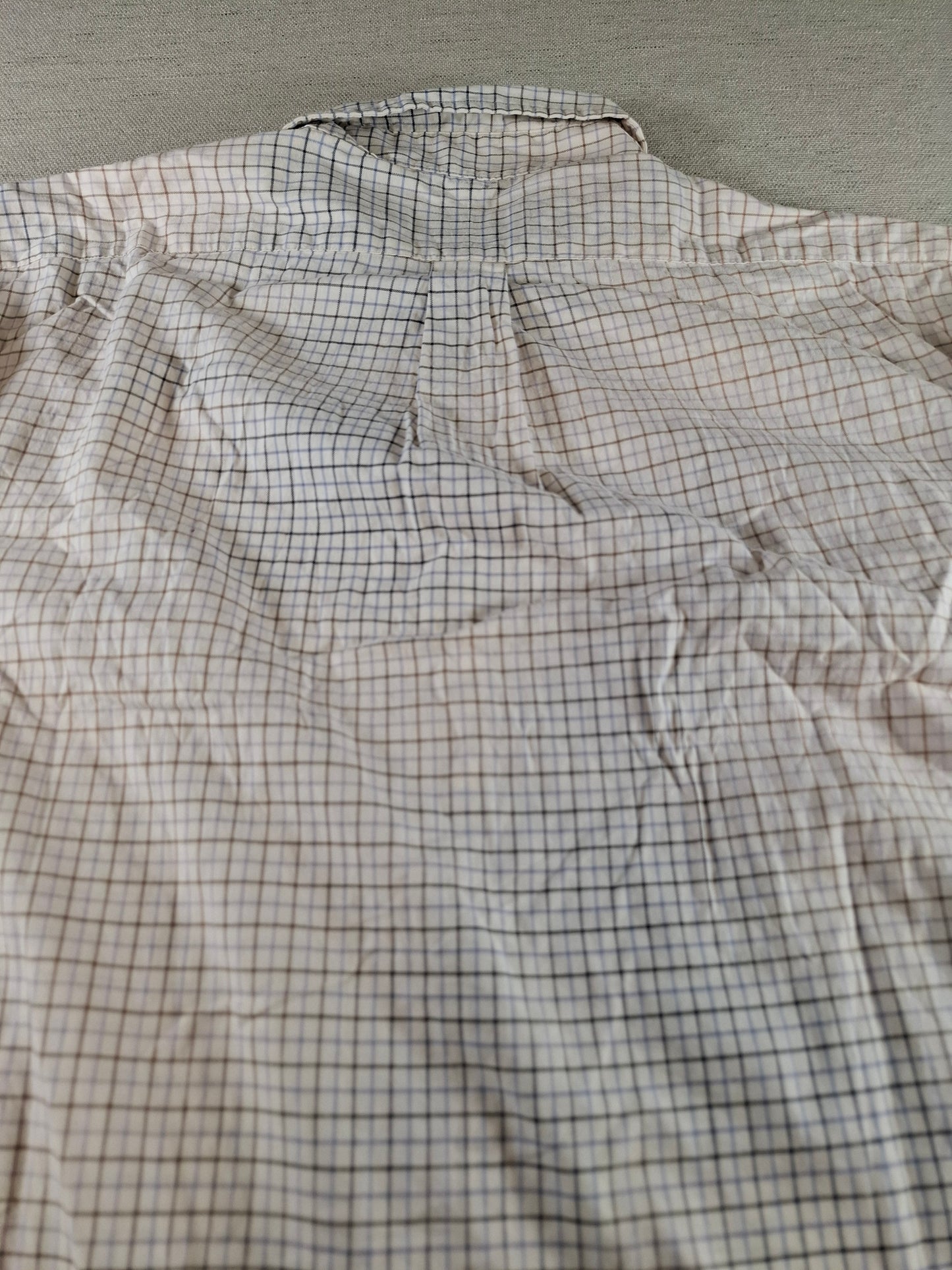 001424 – Polo Ralph Lauren Shirt – Brown/Blue/White Plaid, Size XL