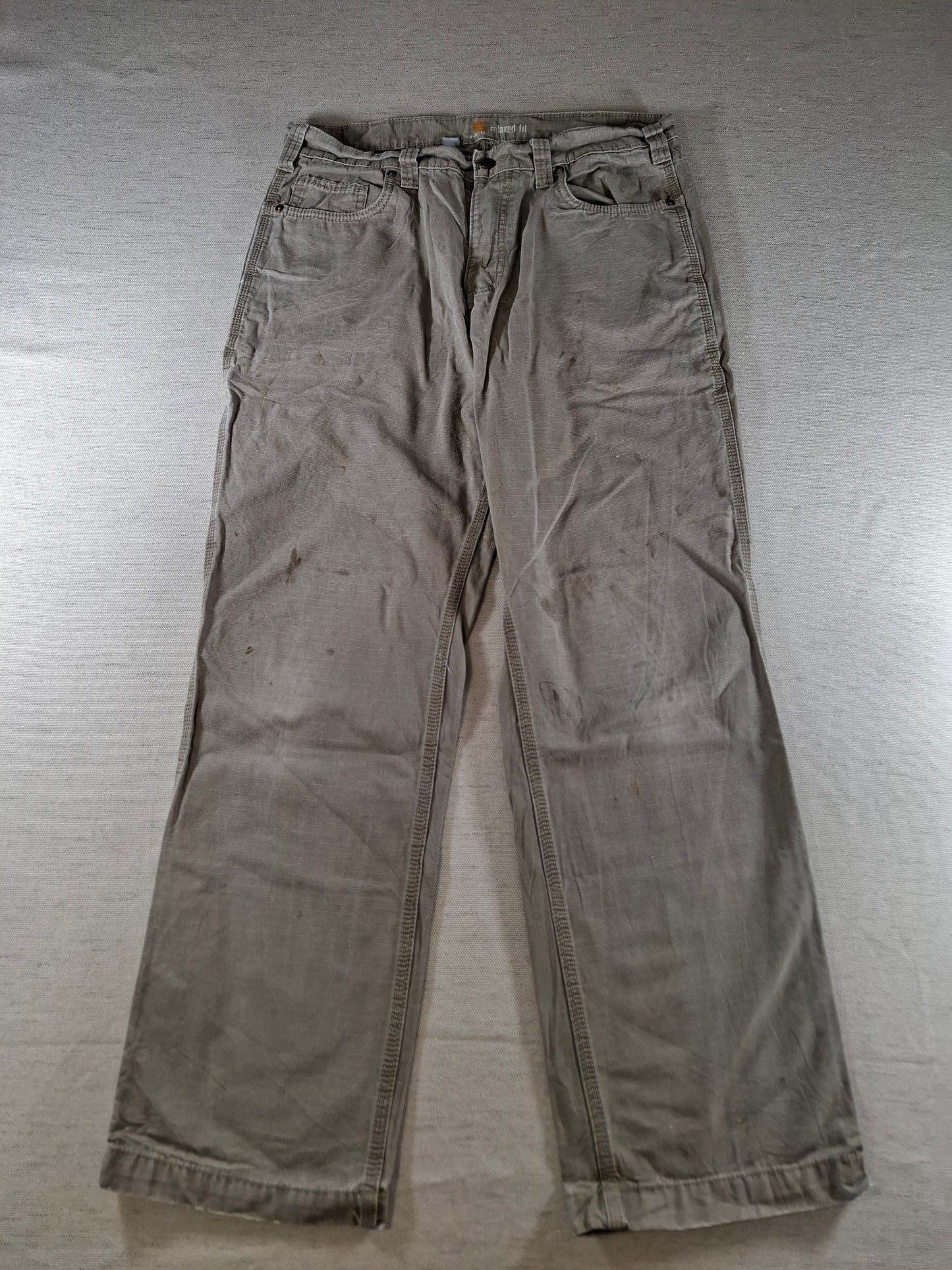 001399 – Carhartt Pants – Khaki/Grey, Size 34/32