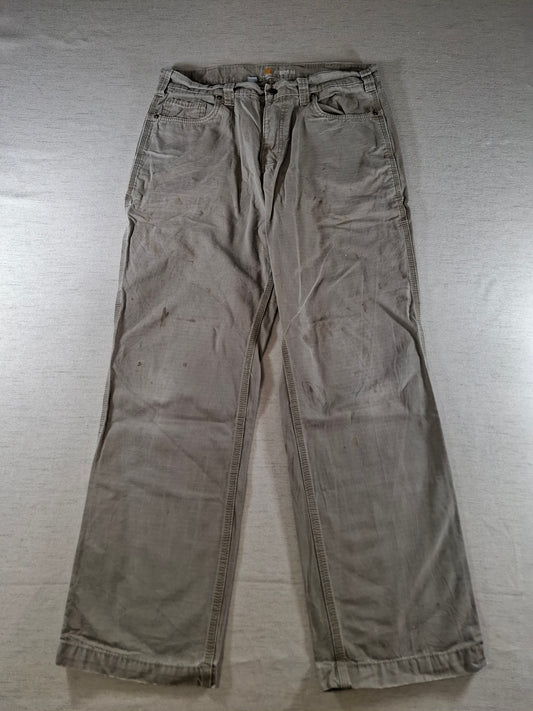001399 – Carhartt Pants – Khaki/Grey, Size 34/32