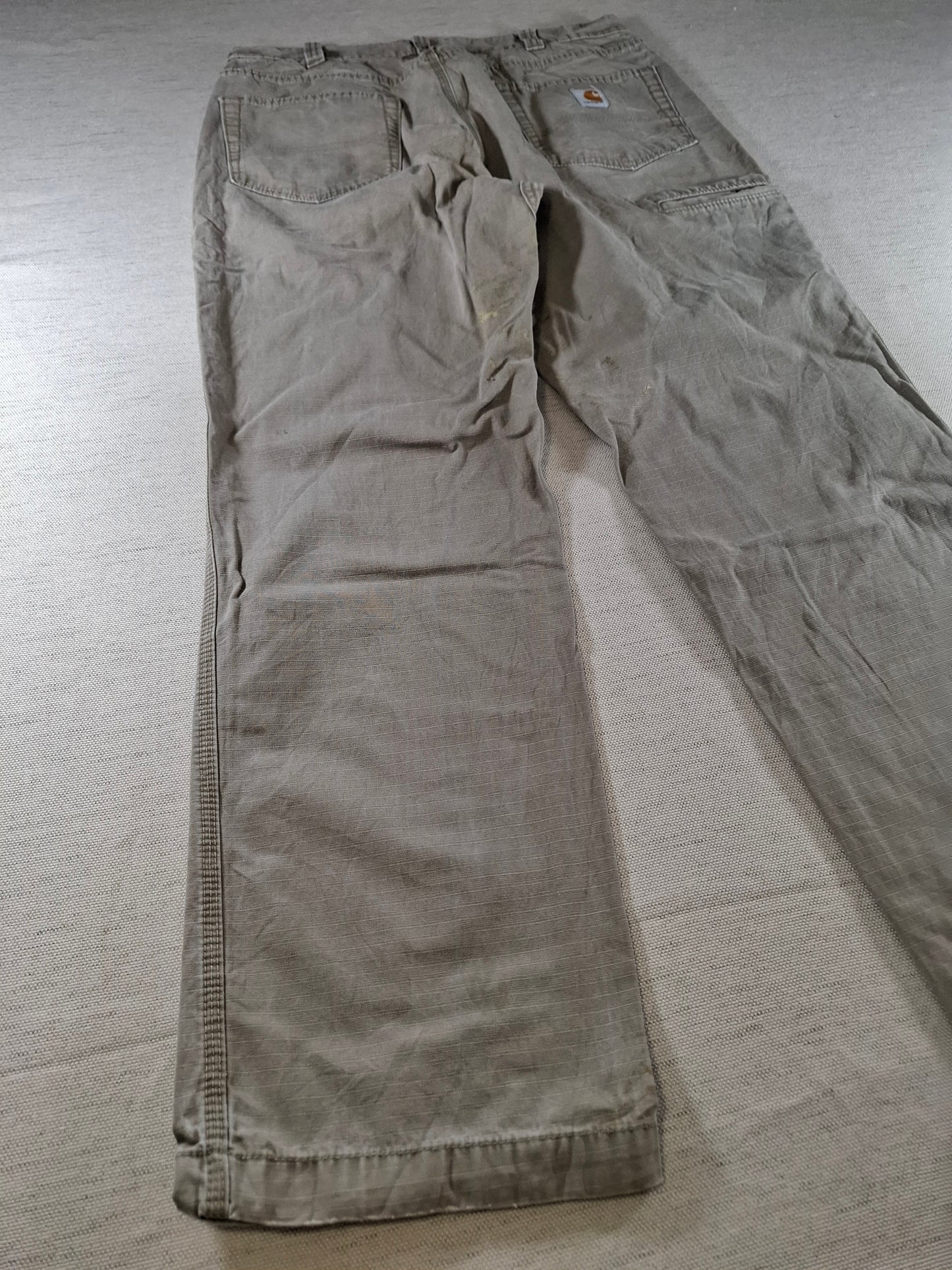 001399 – Carhartt Pants – Khaki/Grey, Size 34/32