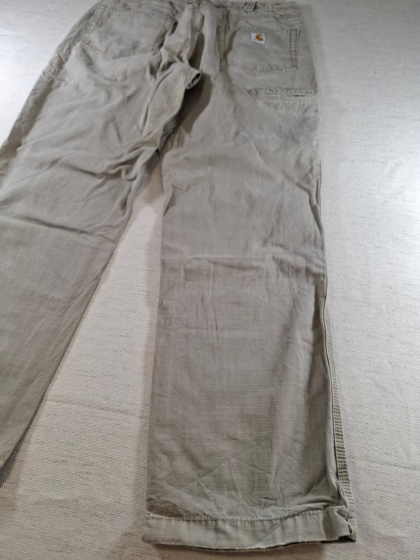 001399 – Carhartt Pants – Khaki/Grey, Size 34/32