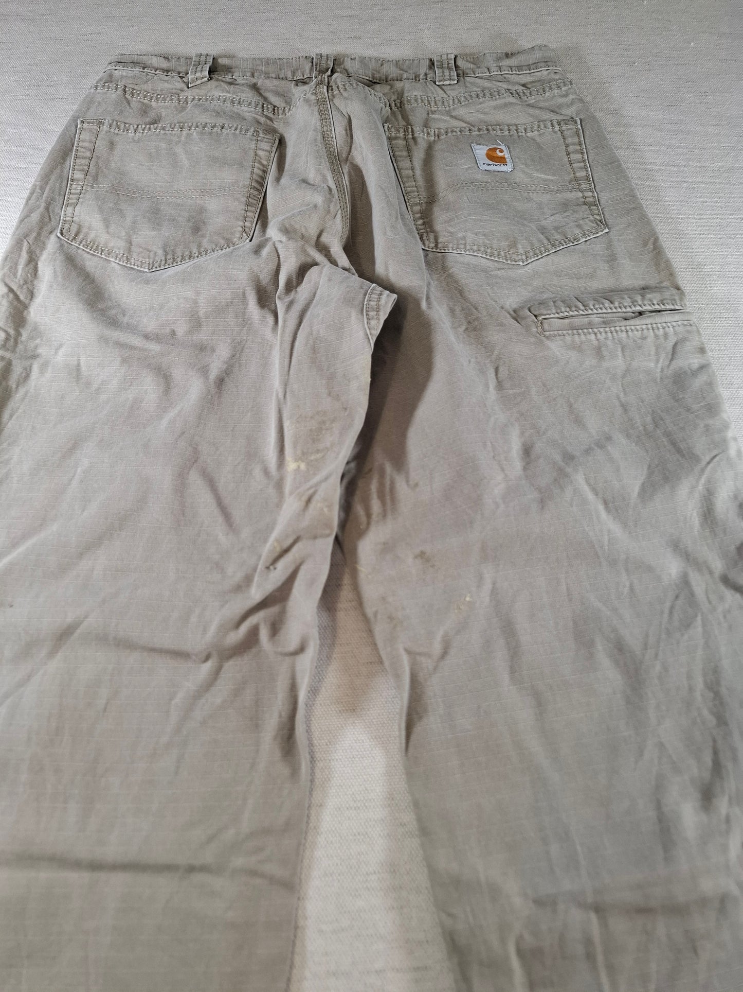 001399 – Carhartt Pants – Khaki/Grey, Size 34/32