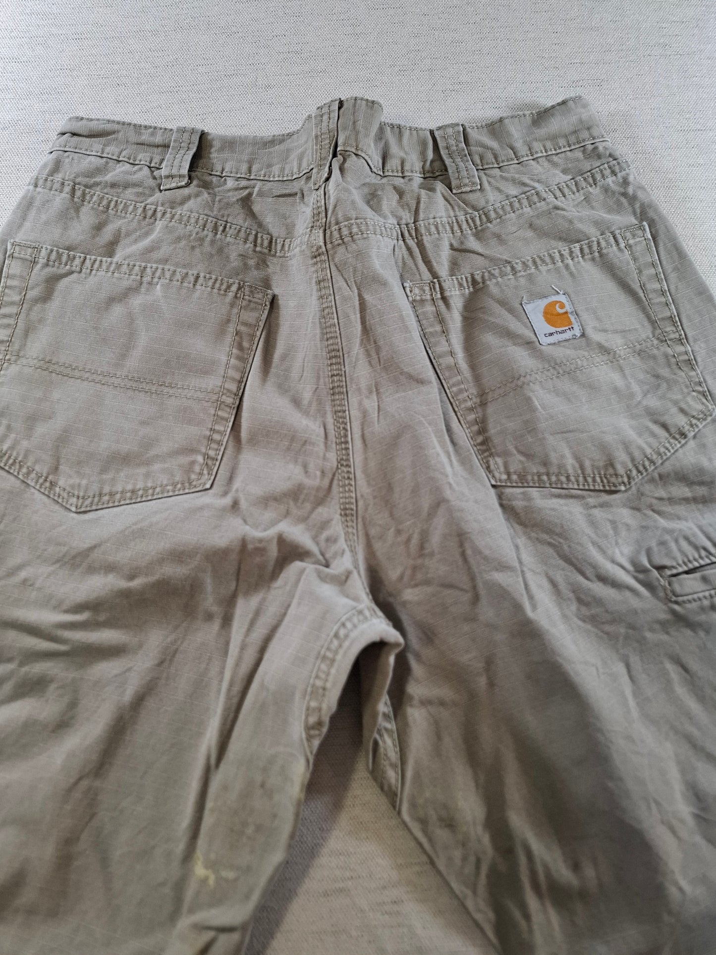 001399 – Carhartt Pants – Khaki/Grey, Size 34/32