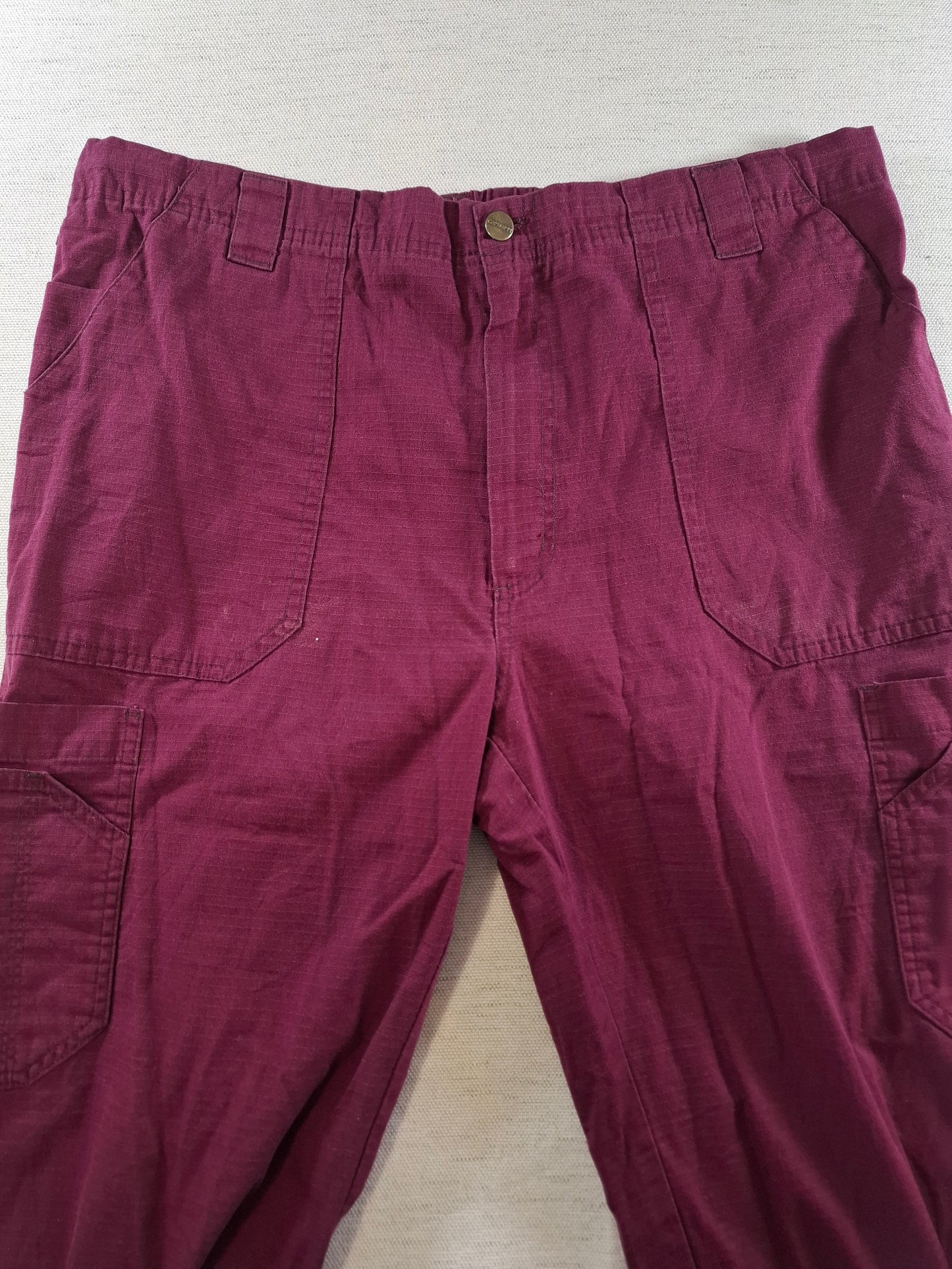 001403 – Carhartt Work Pants – Burgundy, Size L