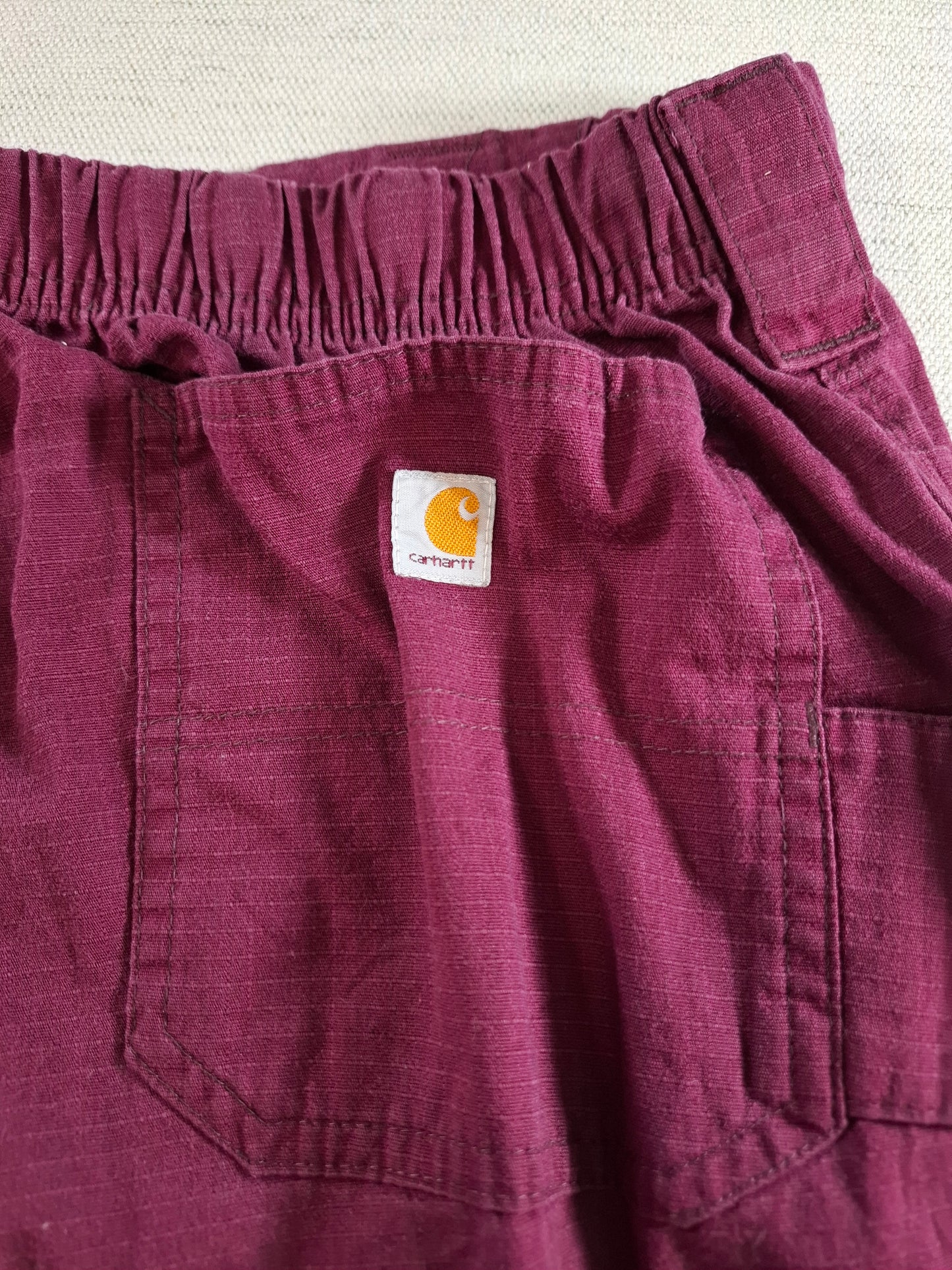 001403 – Carhartt Work Pants – Burgundy, Size L