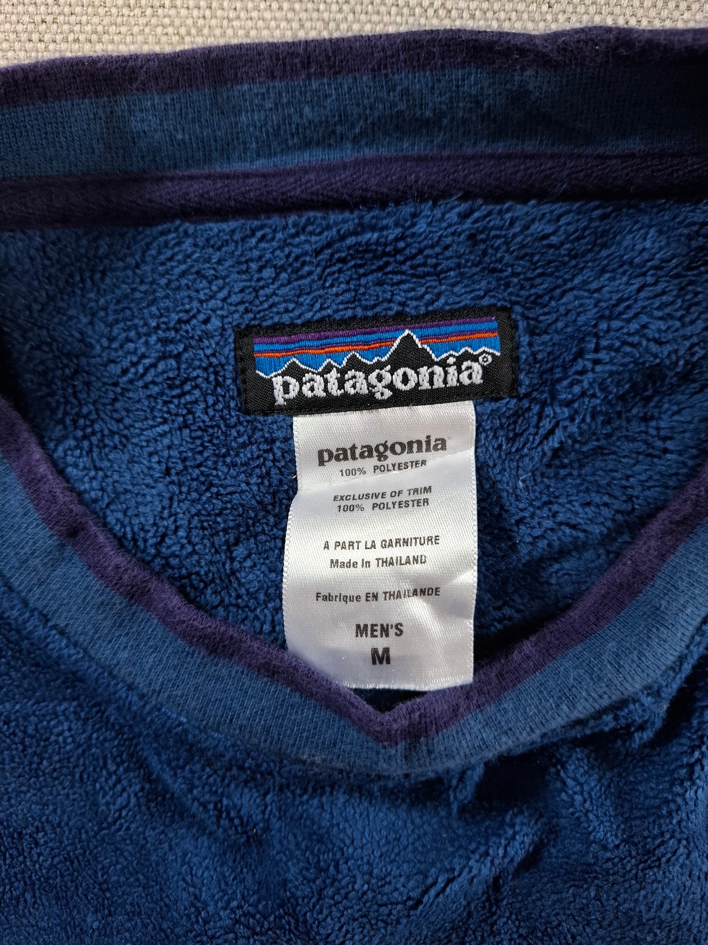 001428 – Patagonia Fleece Sweater – Blue, Size Men's M