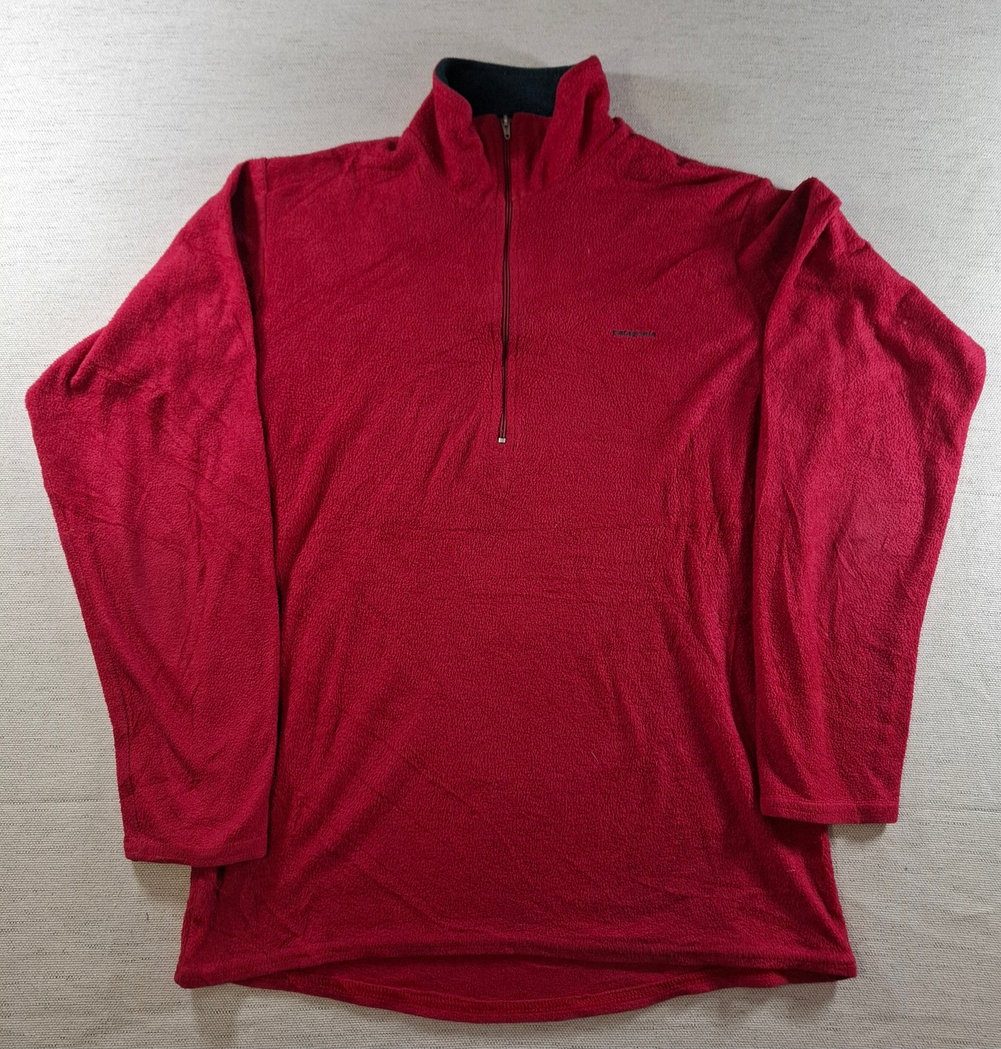 001432 – Patagonia Fleece Jacket – Burgundy Red, Size Men's S