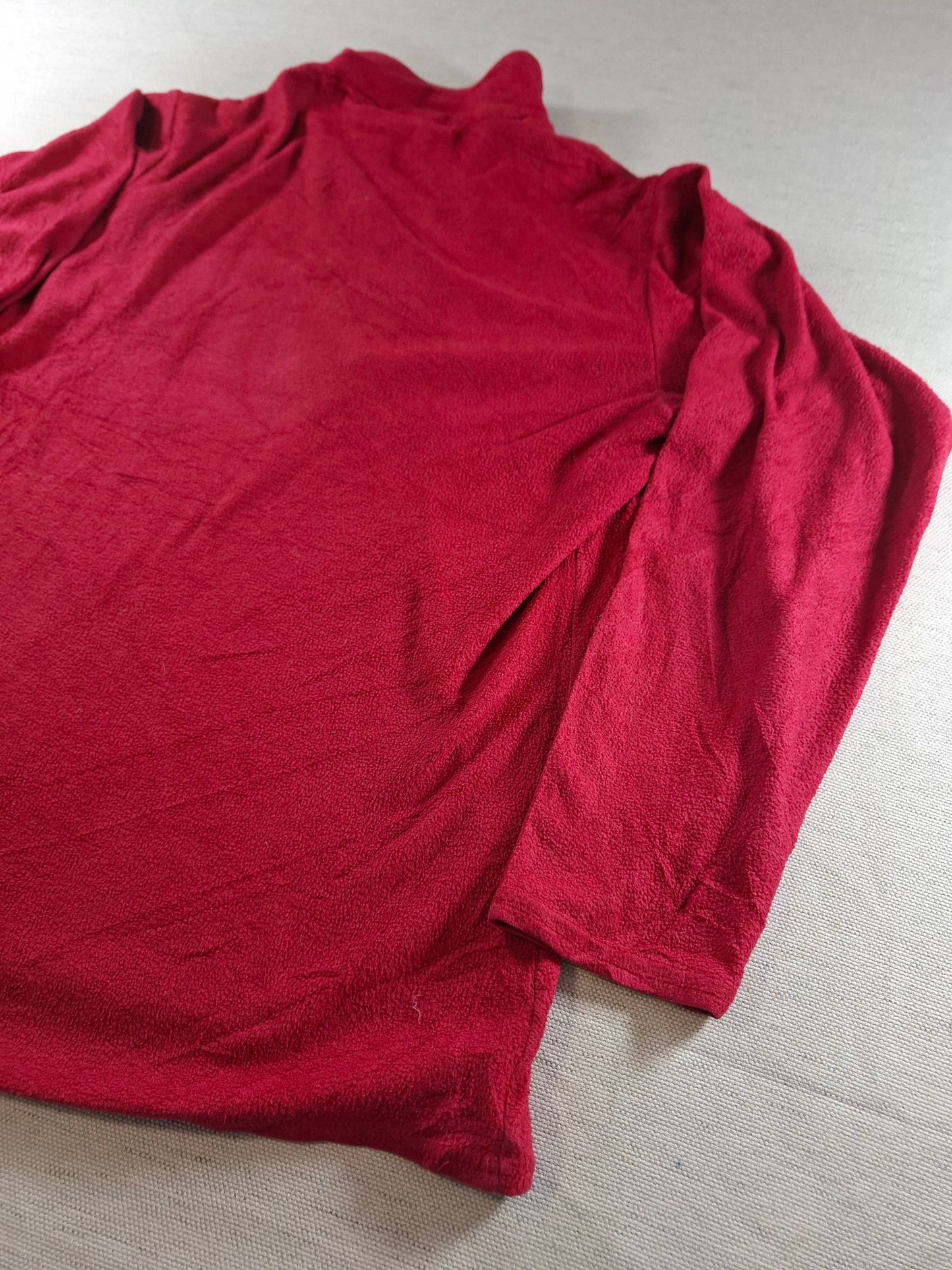 001432 – Patagonia Fleece Jacket – Burgundy Red, Size Men's S