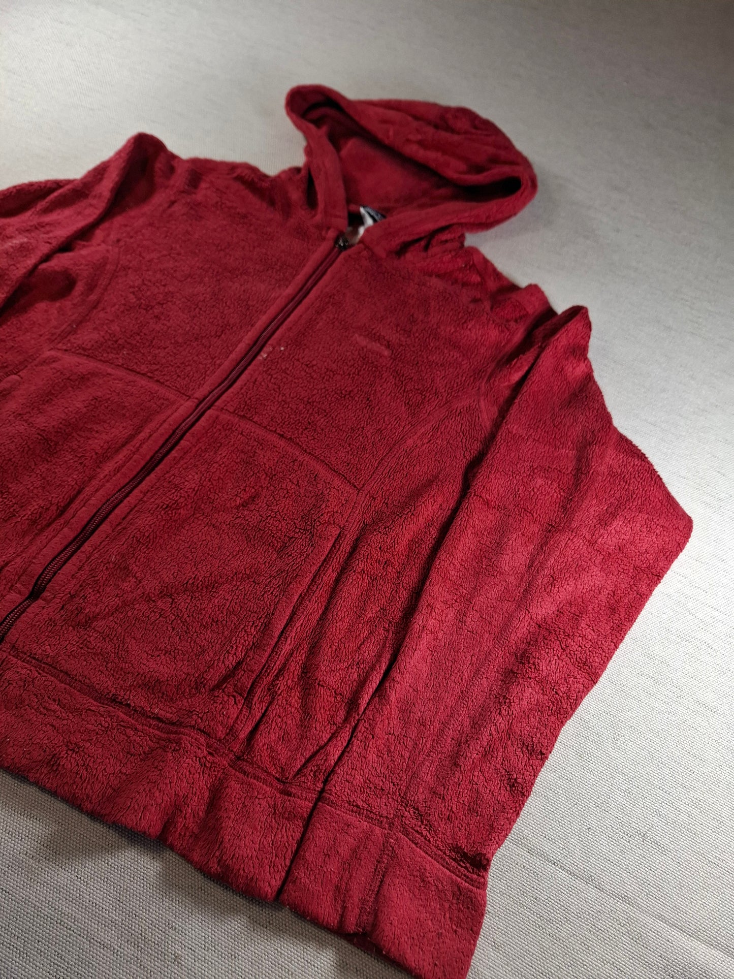 001434 – Patagonia Fleece Jacket – Red, Size Women's M
