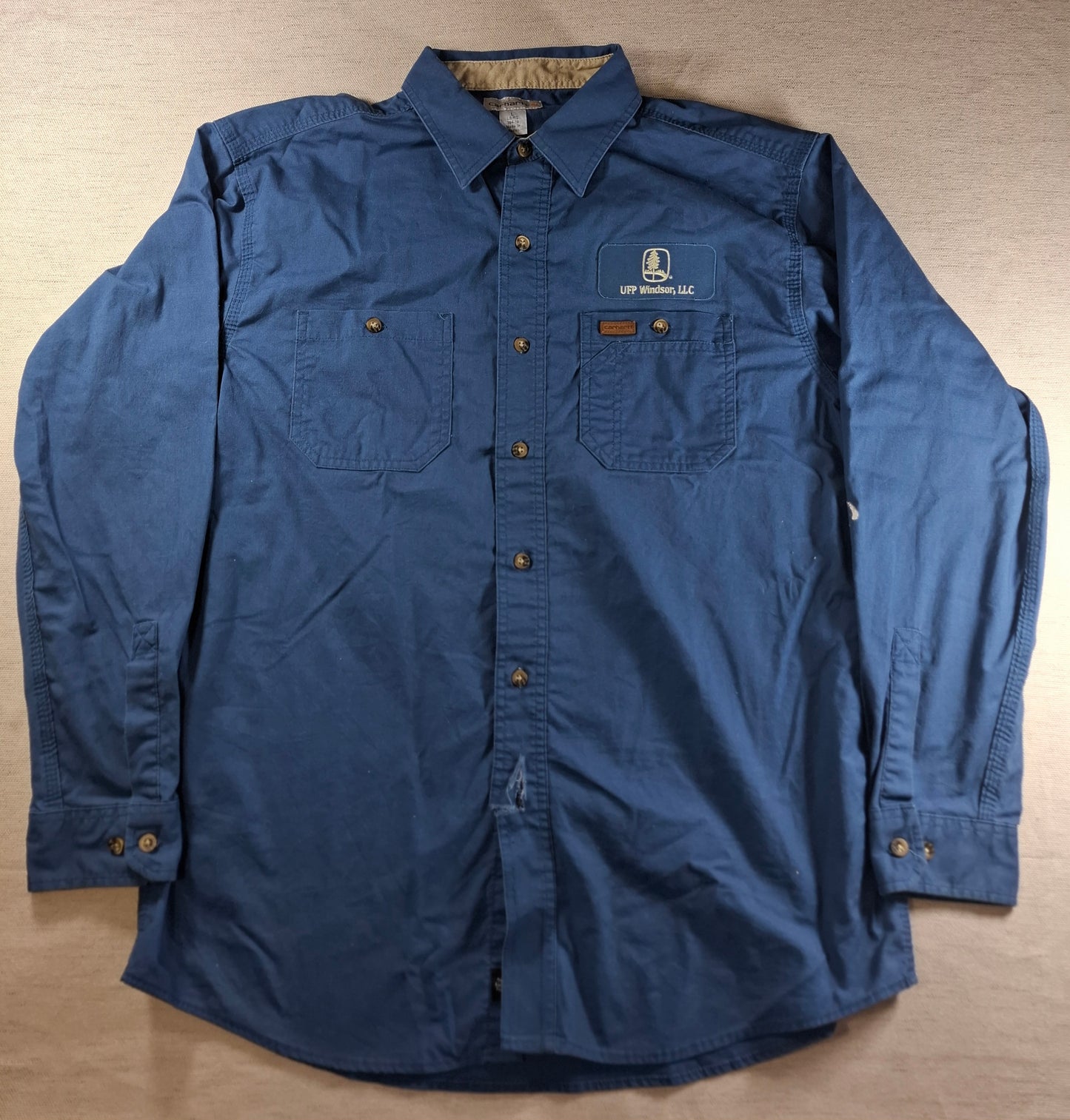 001438 – Carhartt Work Shirt – Blue, Size L
