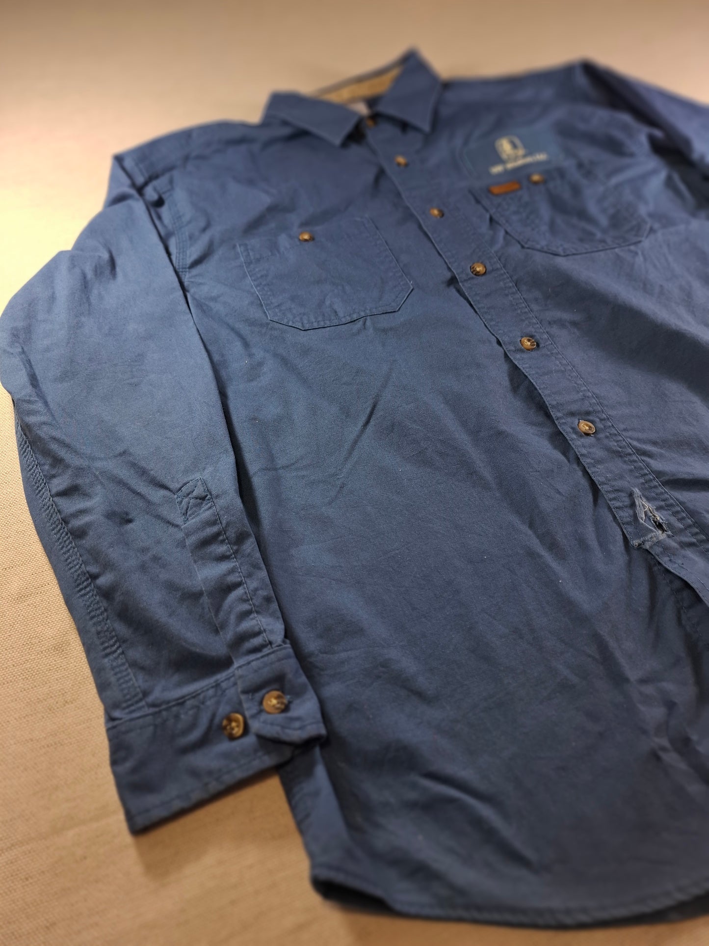 001438 – Carhartt Work Shirt – Blue, Size L
