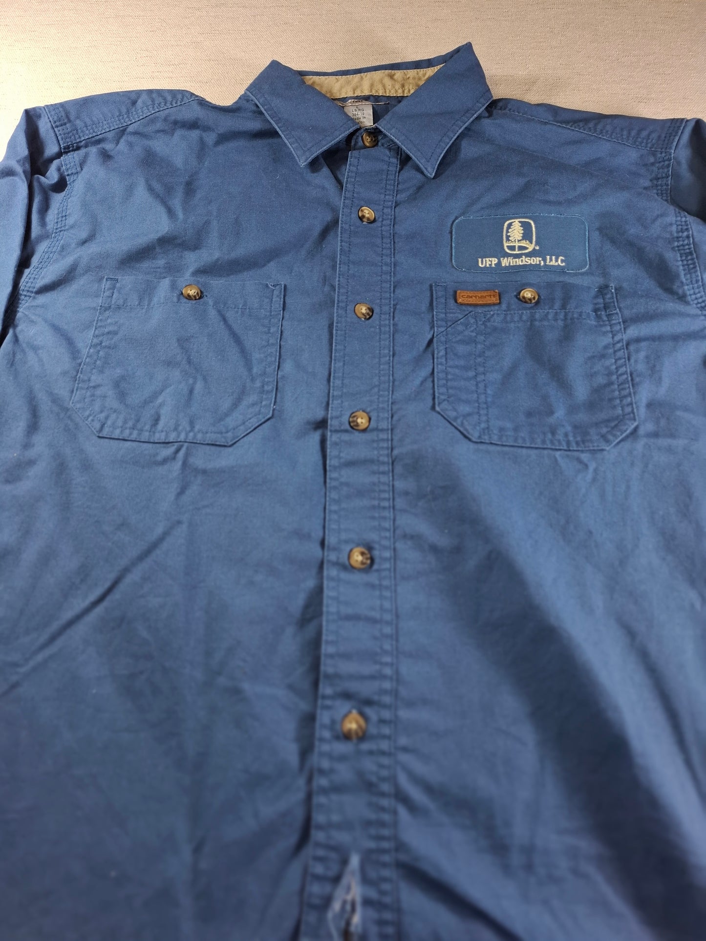 001438 – Carhartt Work Shirt – Blue, Size L