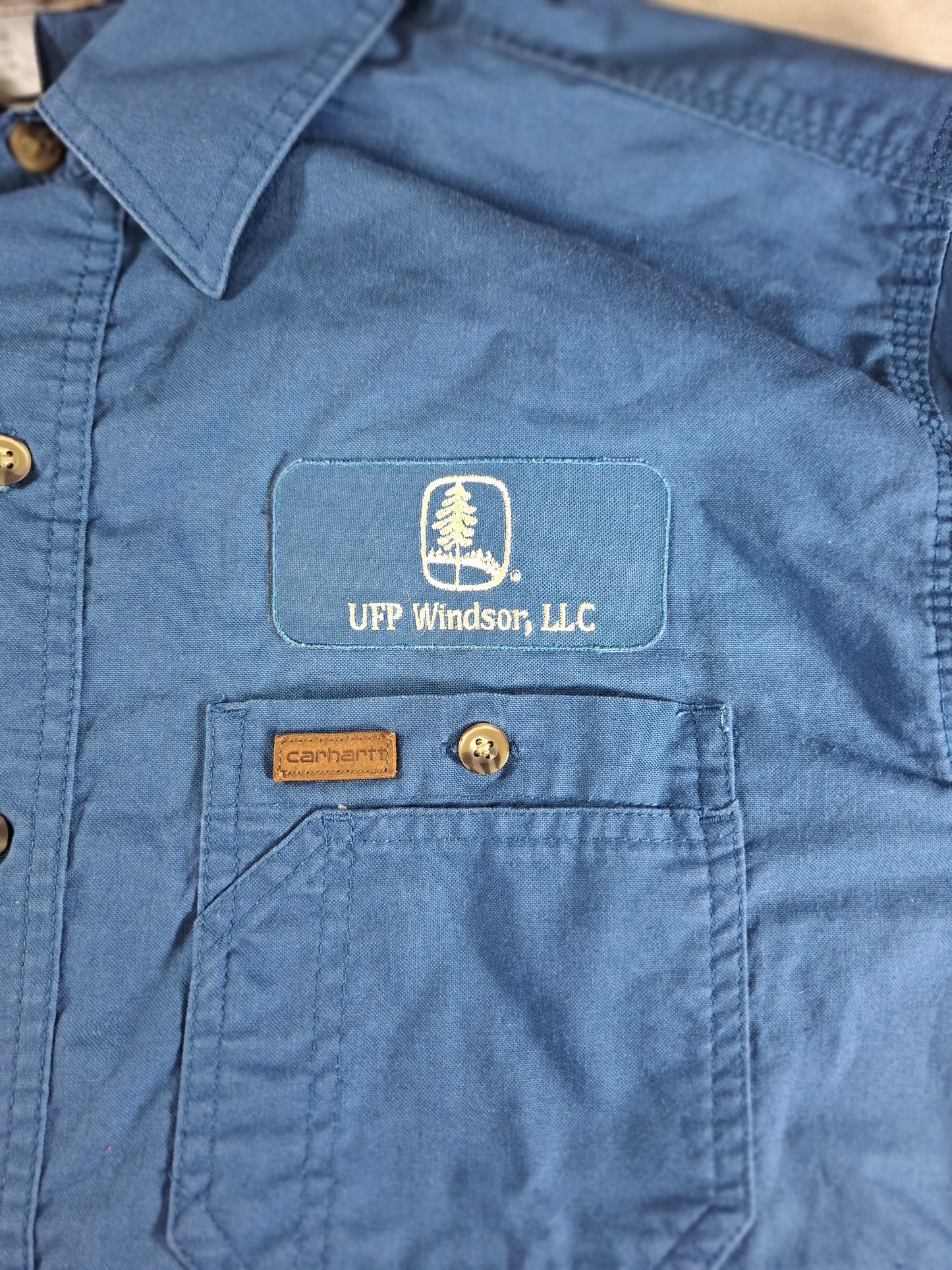 001438 – Carhartt Work Shirt – Blue, Size L